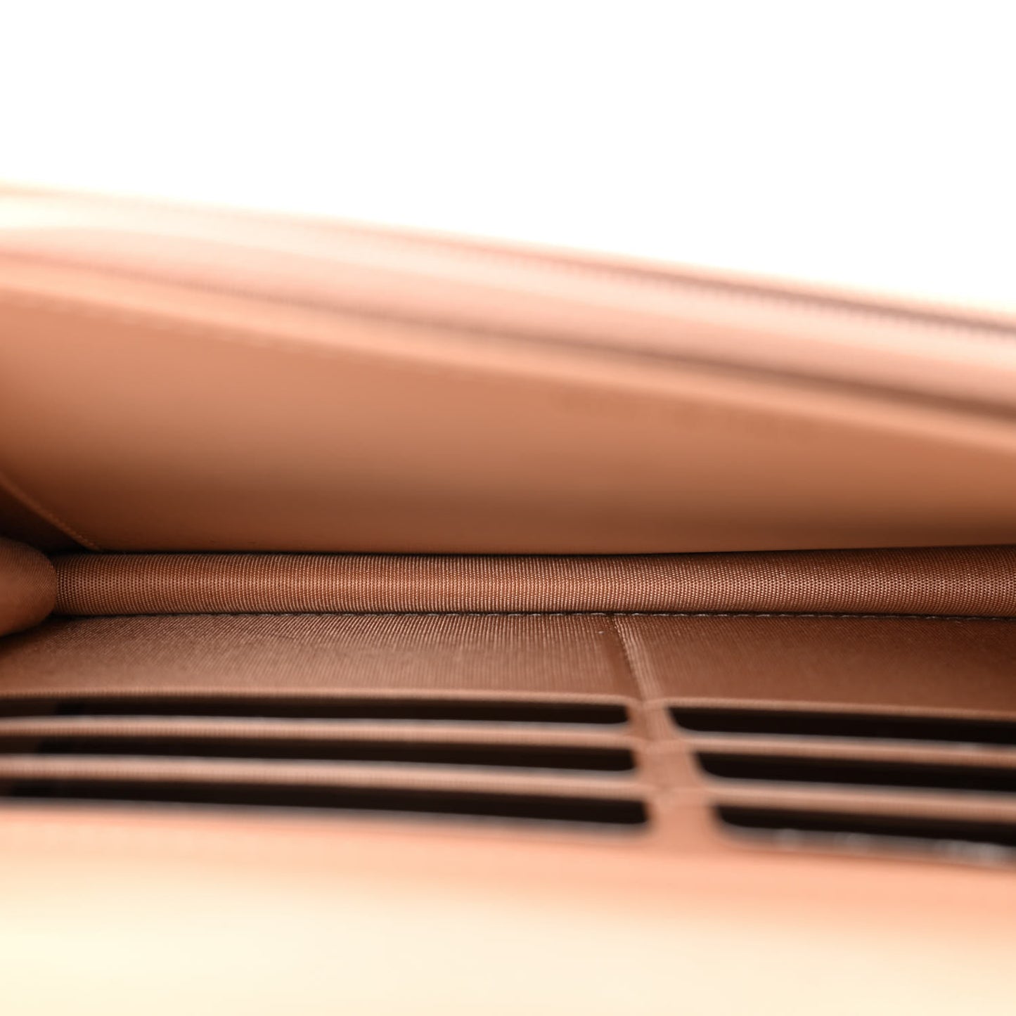 Calfskin Quilted Perfect Fit Wallet On Chain WOC Beige