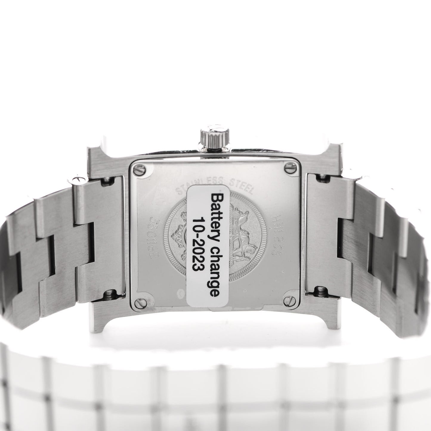 Stainless Steel Diamond Bezel Mother of Pearl 21mm Heure H Hour Quartz Watch