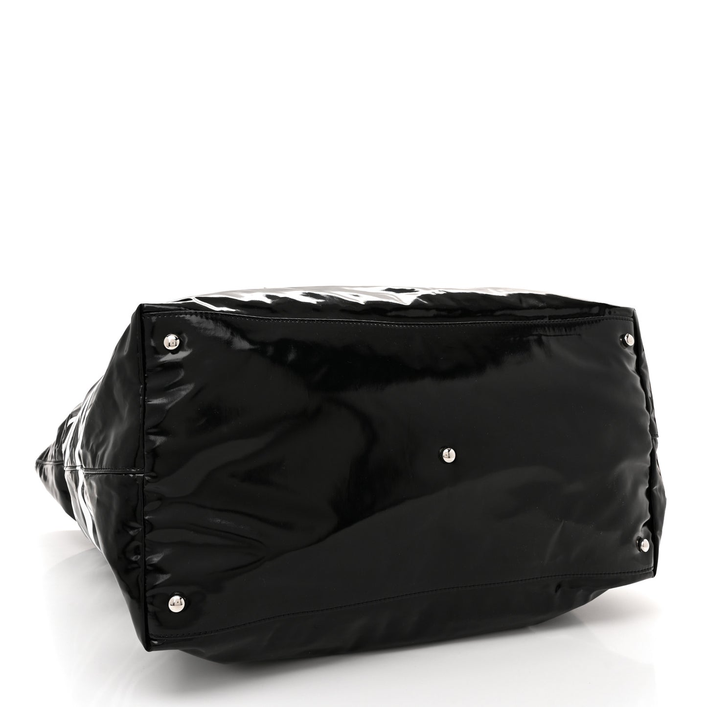 Vinyl Large La Pausa Bay Shopping Bag Black