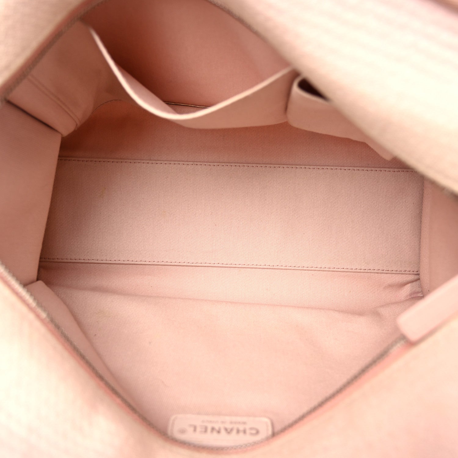 Chanel Canvas Deauville Bowling Bag Light Pink 5 of 10