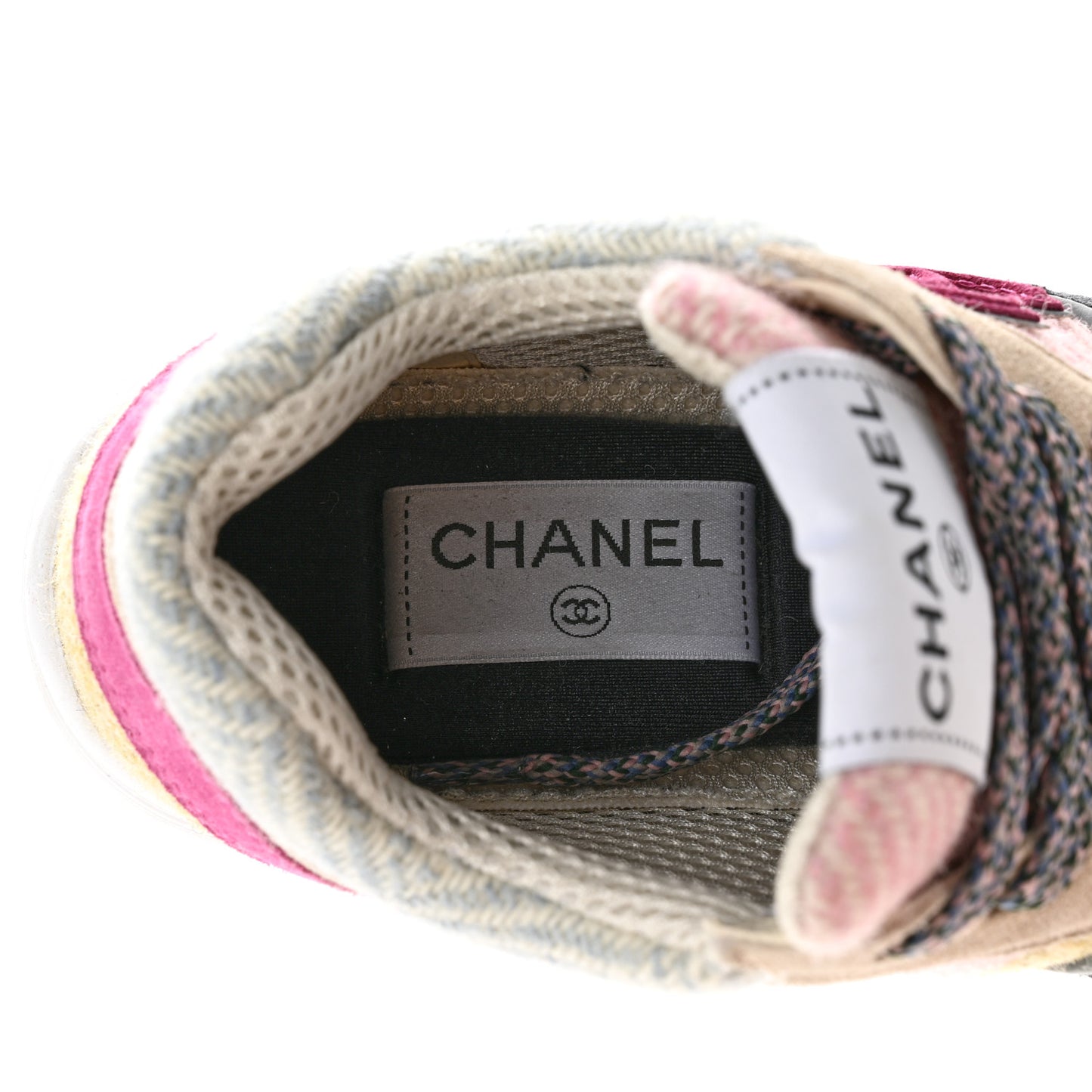 Tweed Suede CC Sneakers 36 Grey Pink Multicolor