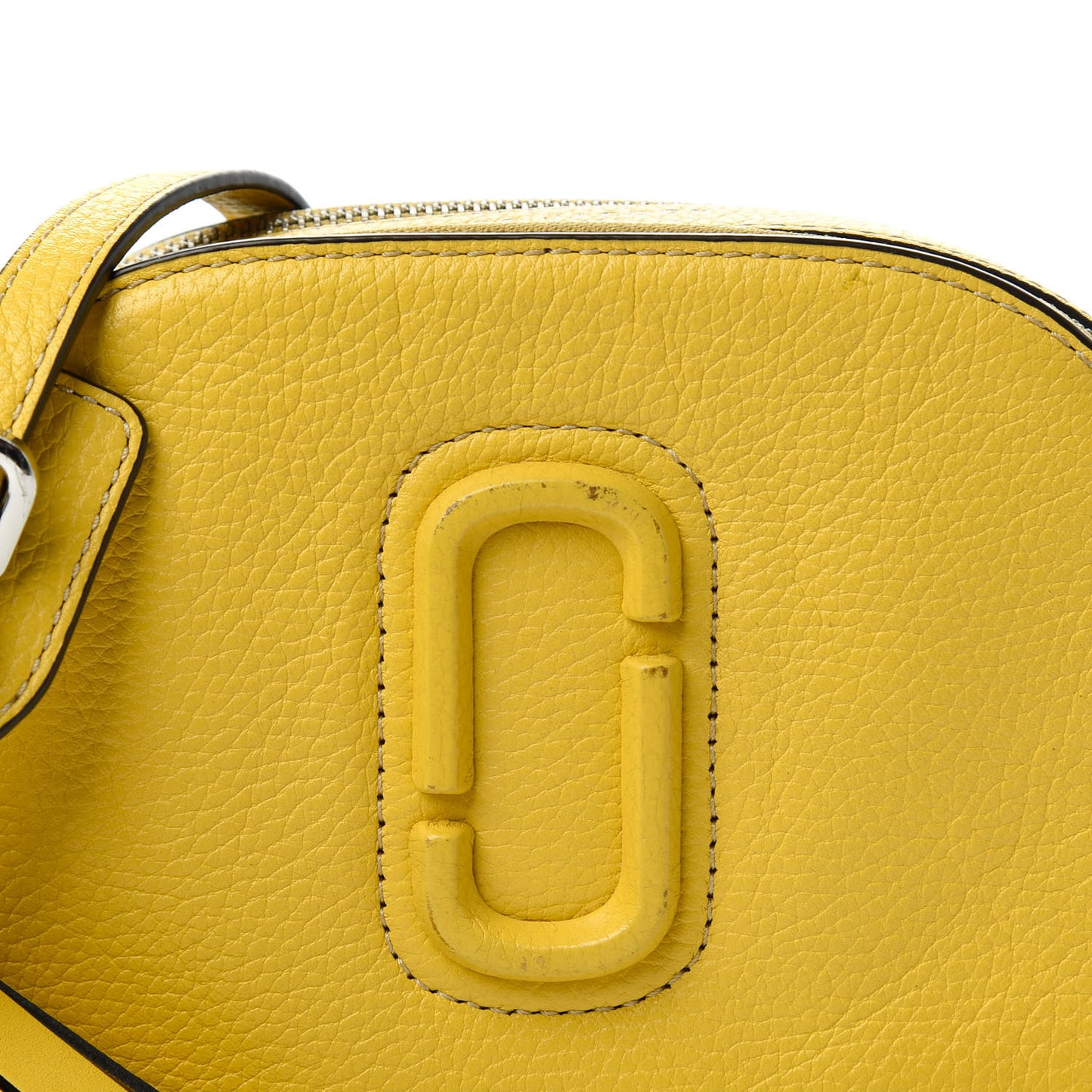 Calfskin Shutter Camera Crossbody Bag Sunshine Yellow