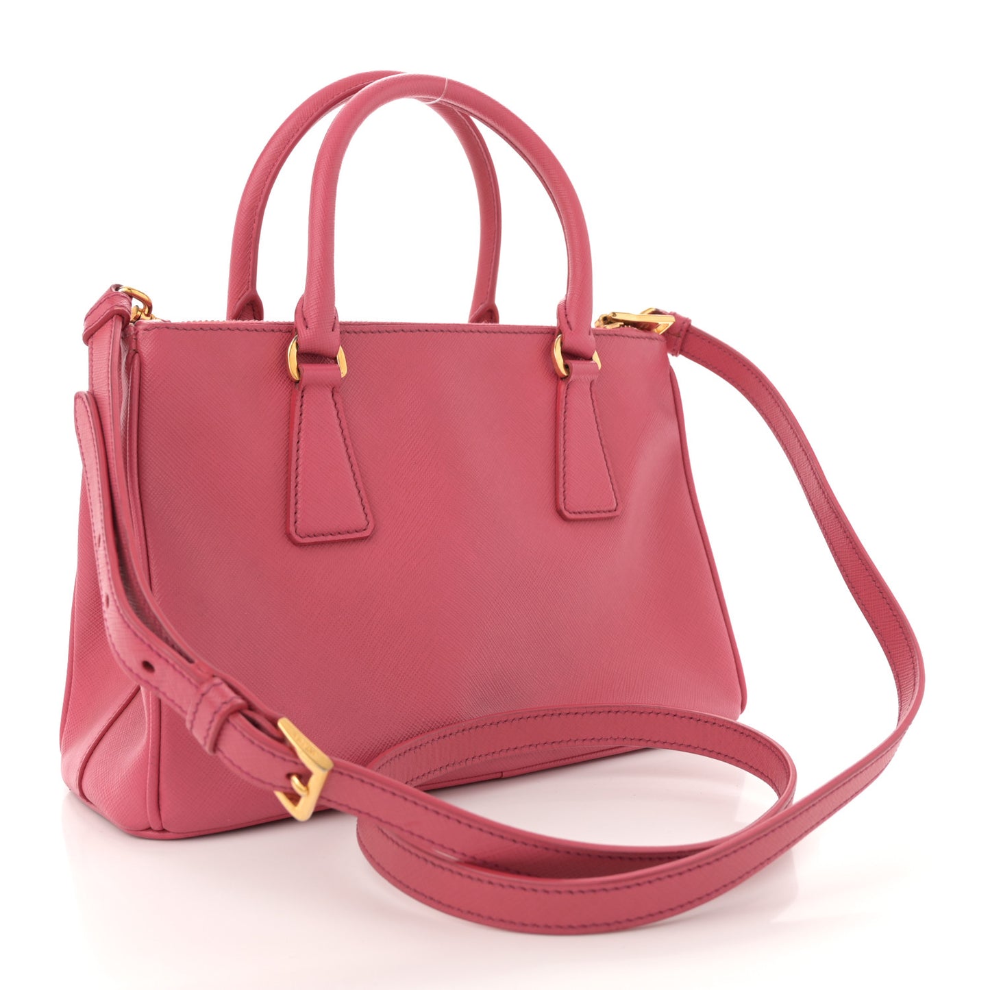 Saffiano Small Galleria Double Zip Tote Peonia