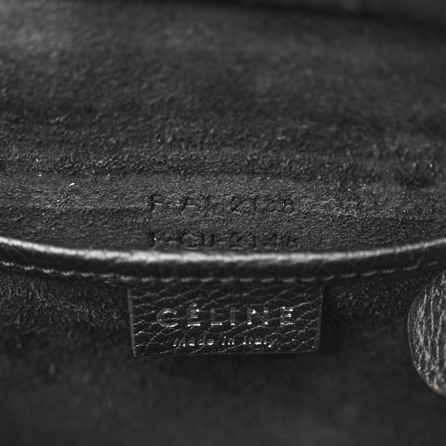 Drummed Calfskin Nano Luggage Black