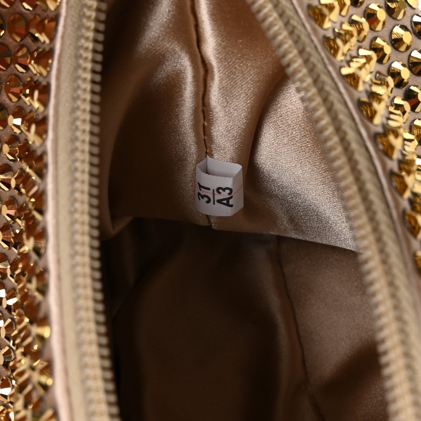 Satin Crystal Mini Re-Edition 2000 Bag Platino