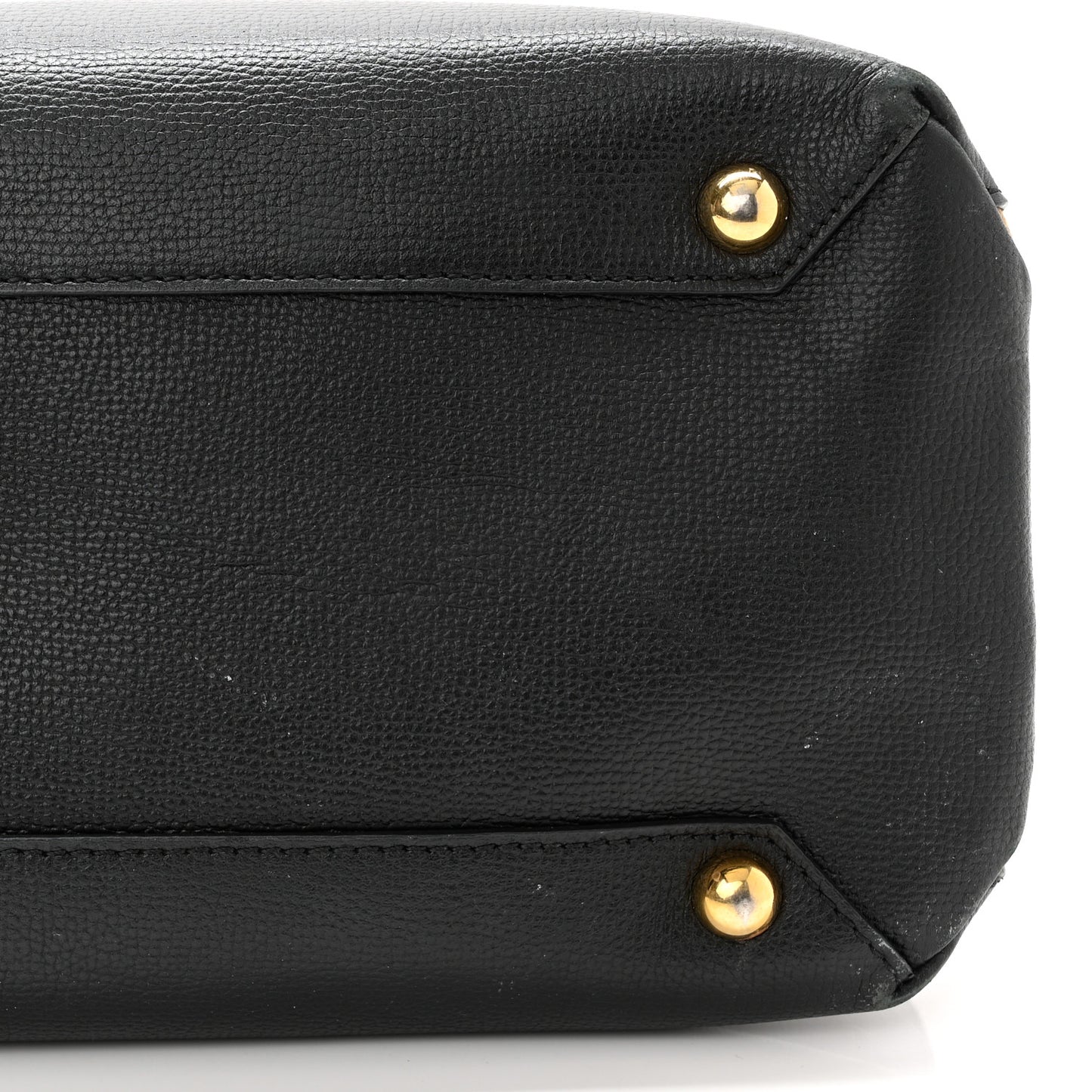 Grainy Calfskin House Check Medium Banner Tote Black