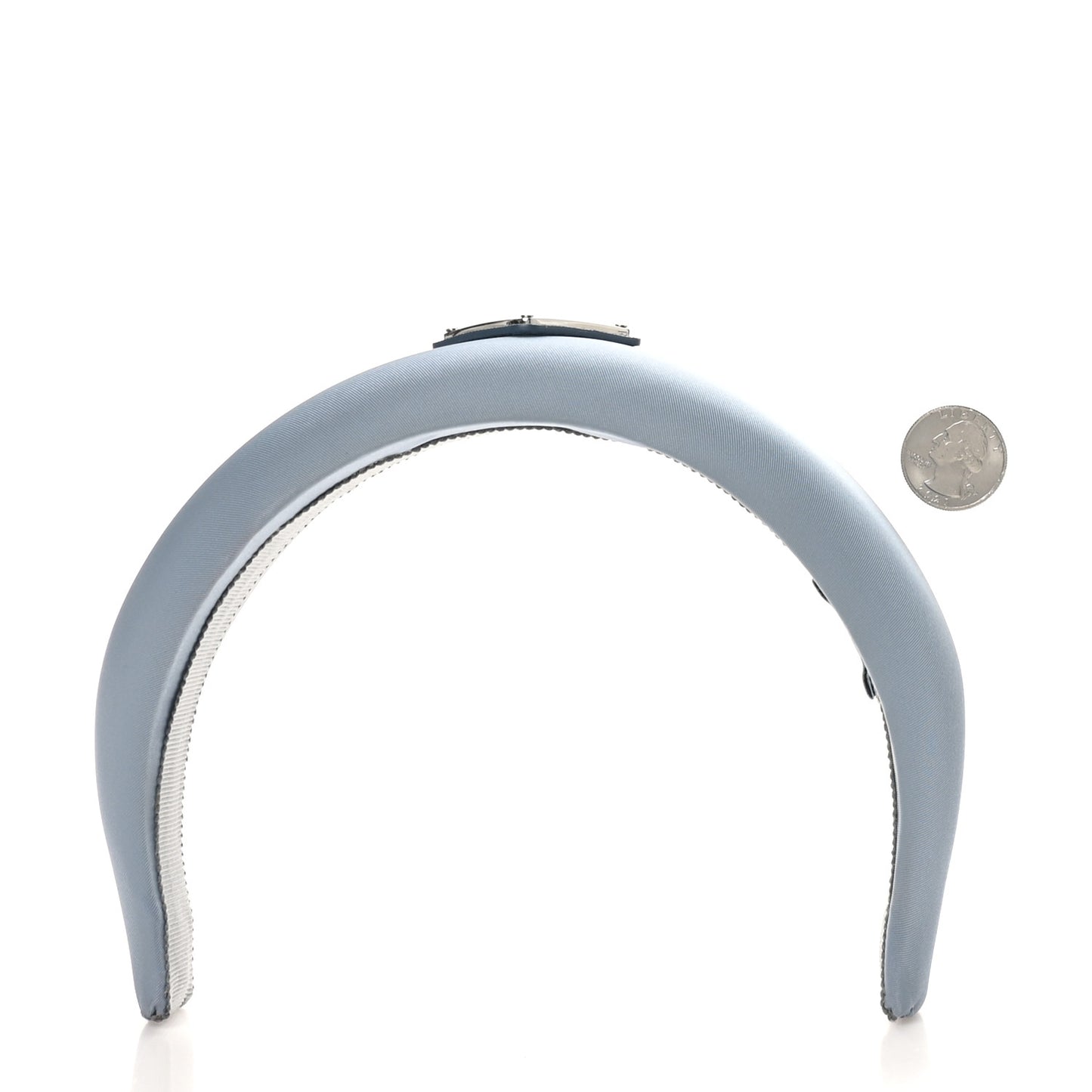 Re-Nylon Triangle Logo Headband Fiordaliso