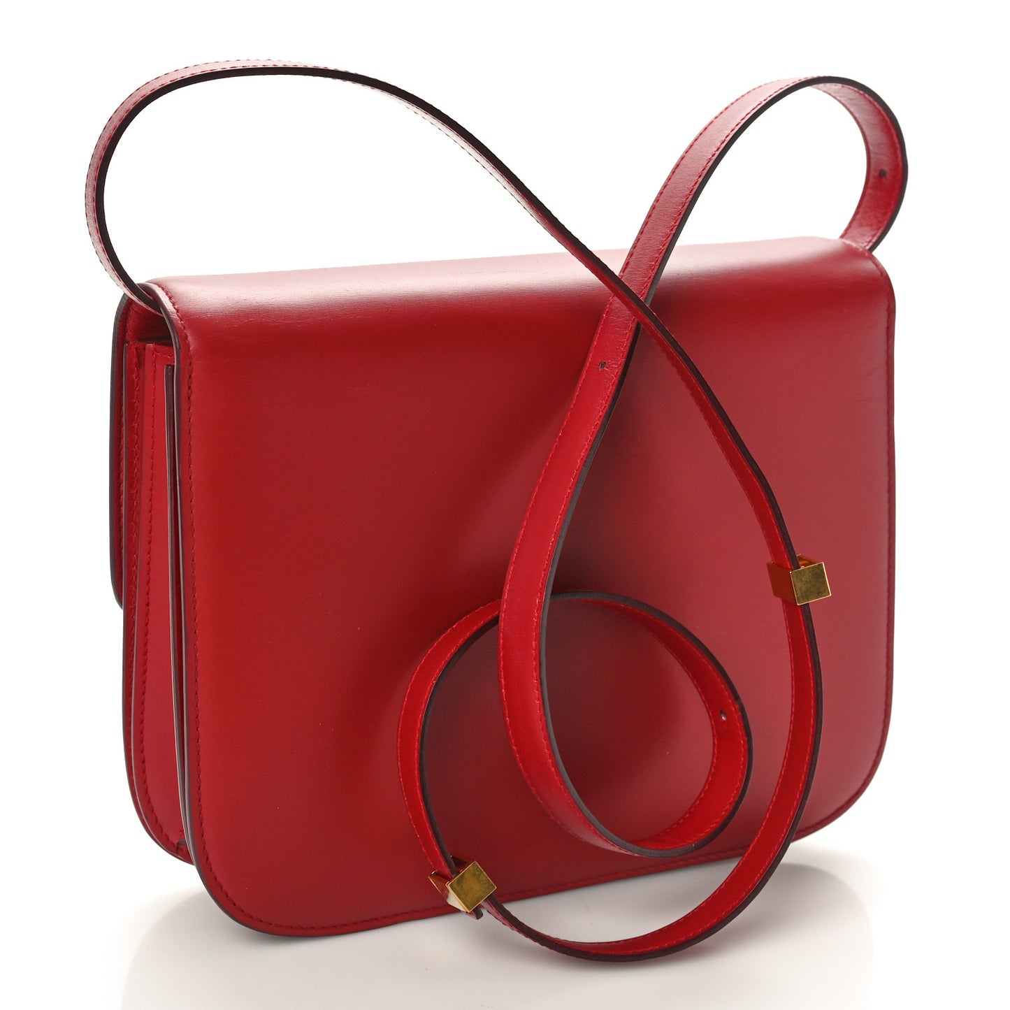 Smooth Calfskin Medium Classic Box Flap Bag Red