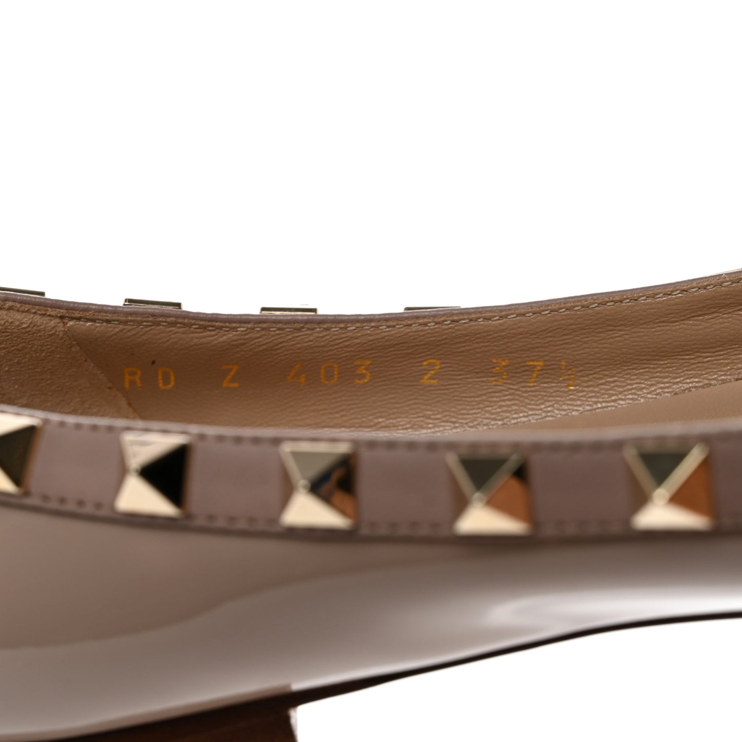 Patent Rockstud Ballerina Flats 37.5 Poudre