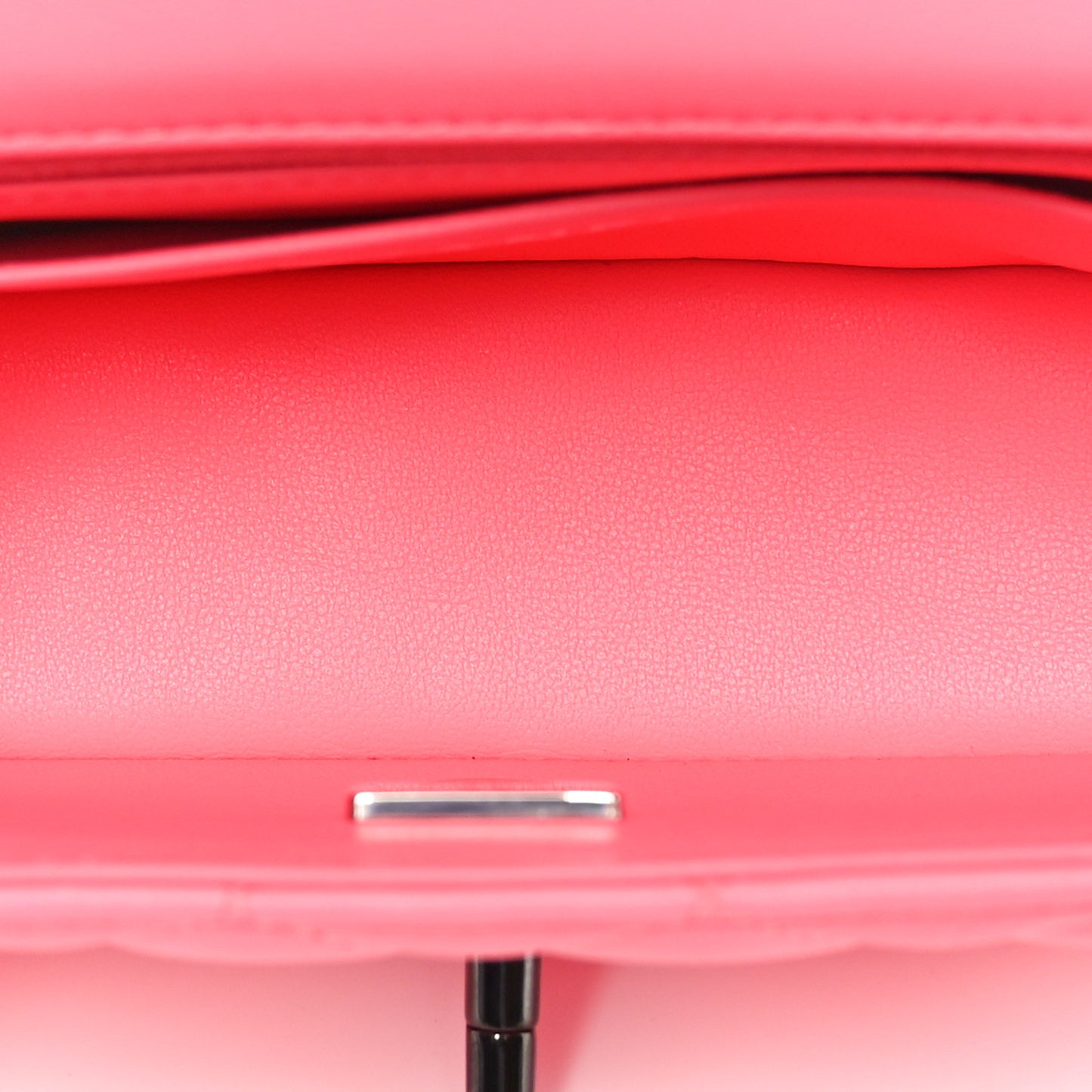 Lambskin Quilted Mini Rectangular Flap Coral Pink