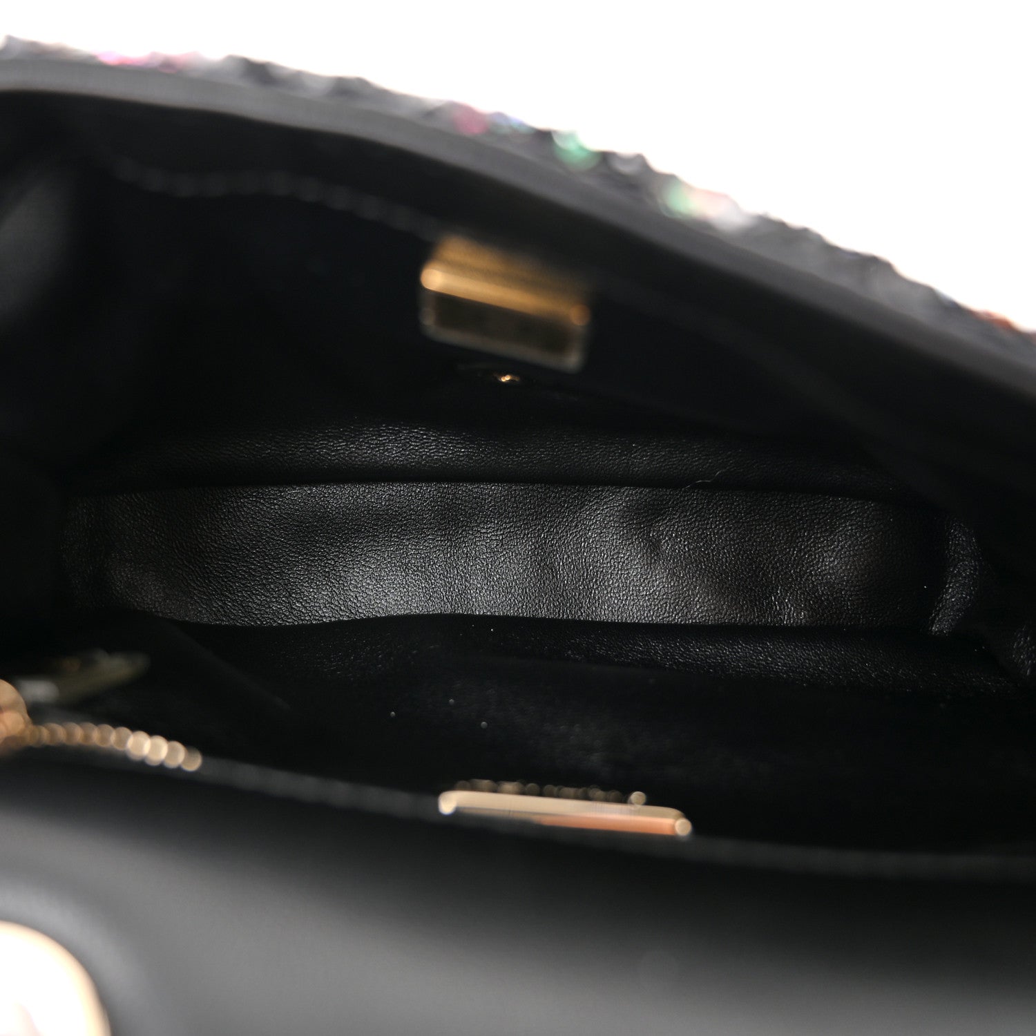 Chanel Sequin CC Small Single Flap  Black Multicolor 5 of 11