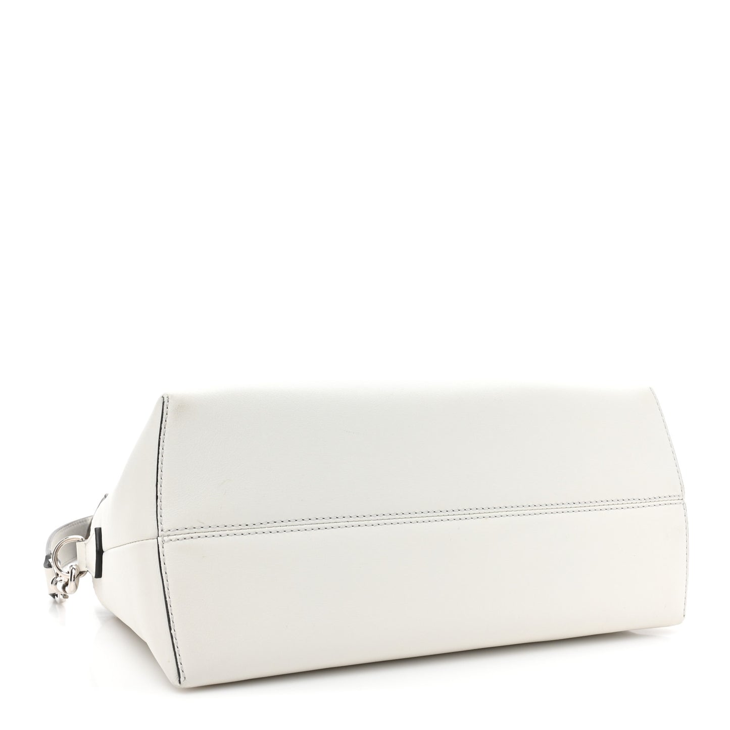 Vitello Dolce Bi-Color FF 1974 Embossed Medium By The Way Boston Bag White Ice Maya Black