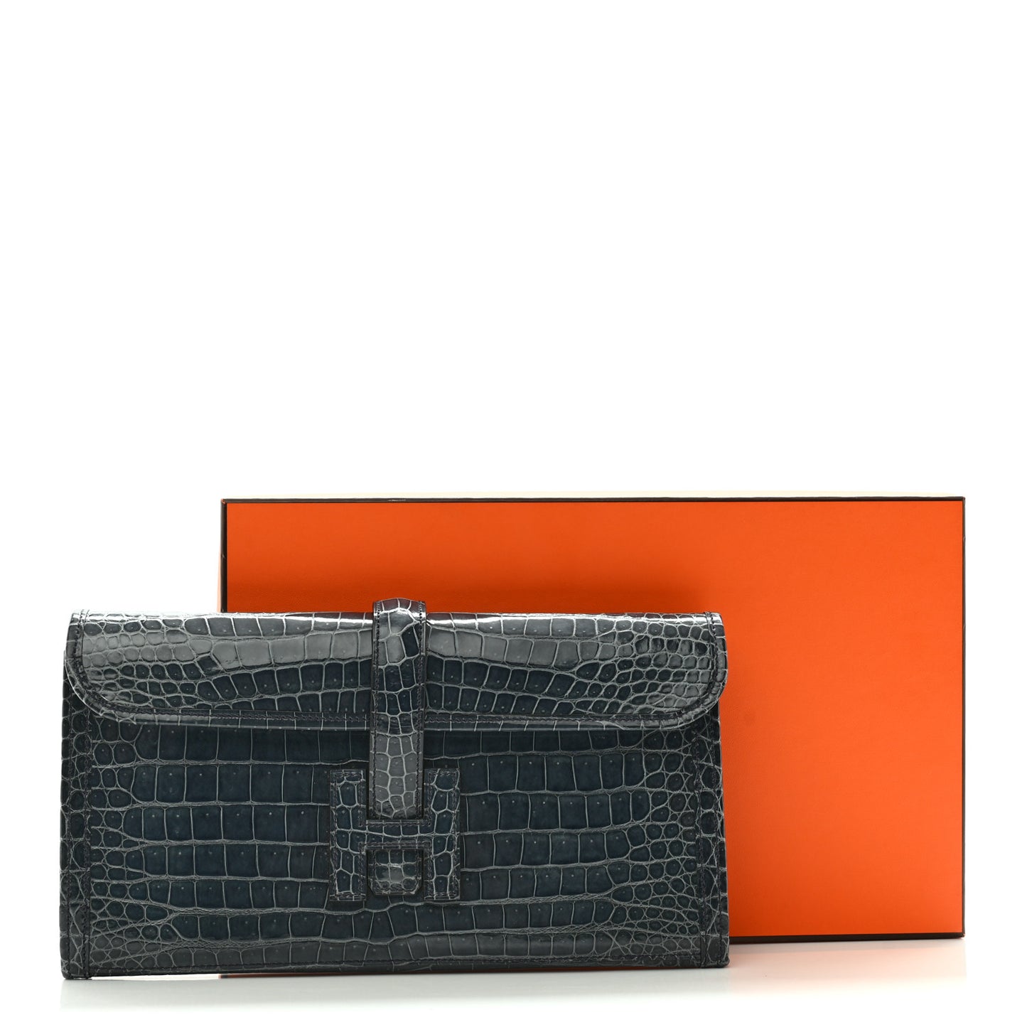 Shiny Porosus Crocodile Jige Elan 29 Clutch Colvert