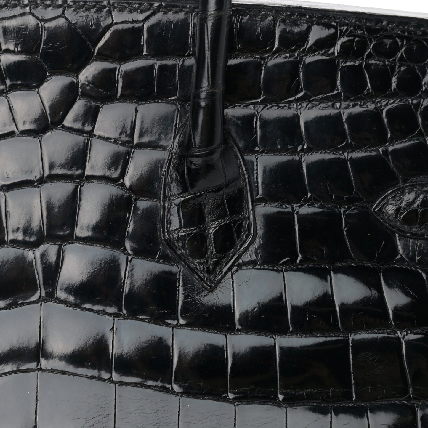 Shiny Niloticus Crocodile Birkin 35 Black