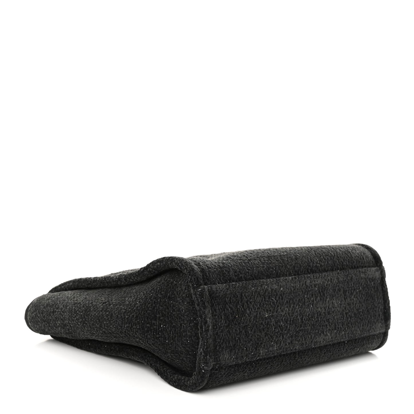 Lurex Boucle Mini Deauville Tote Black