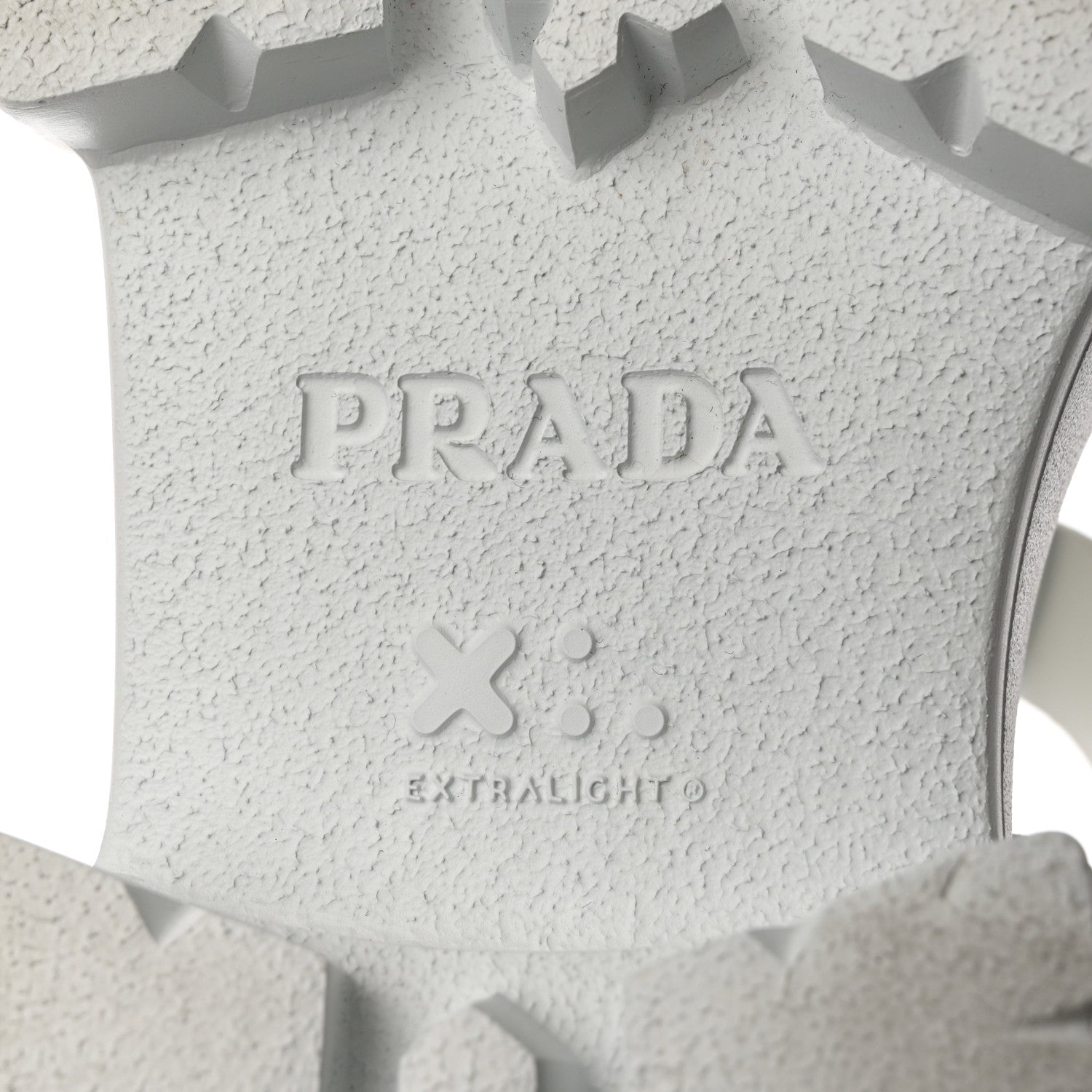 Prada Foam Rubber Metal Triangle Logo Monolith 55mm Cage Sandals 37 White 7 of 11