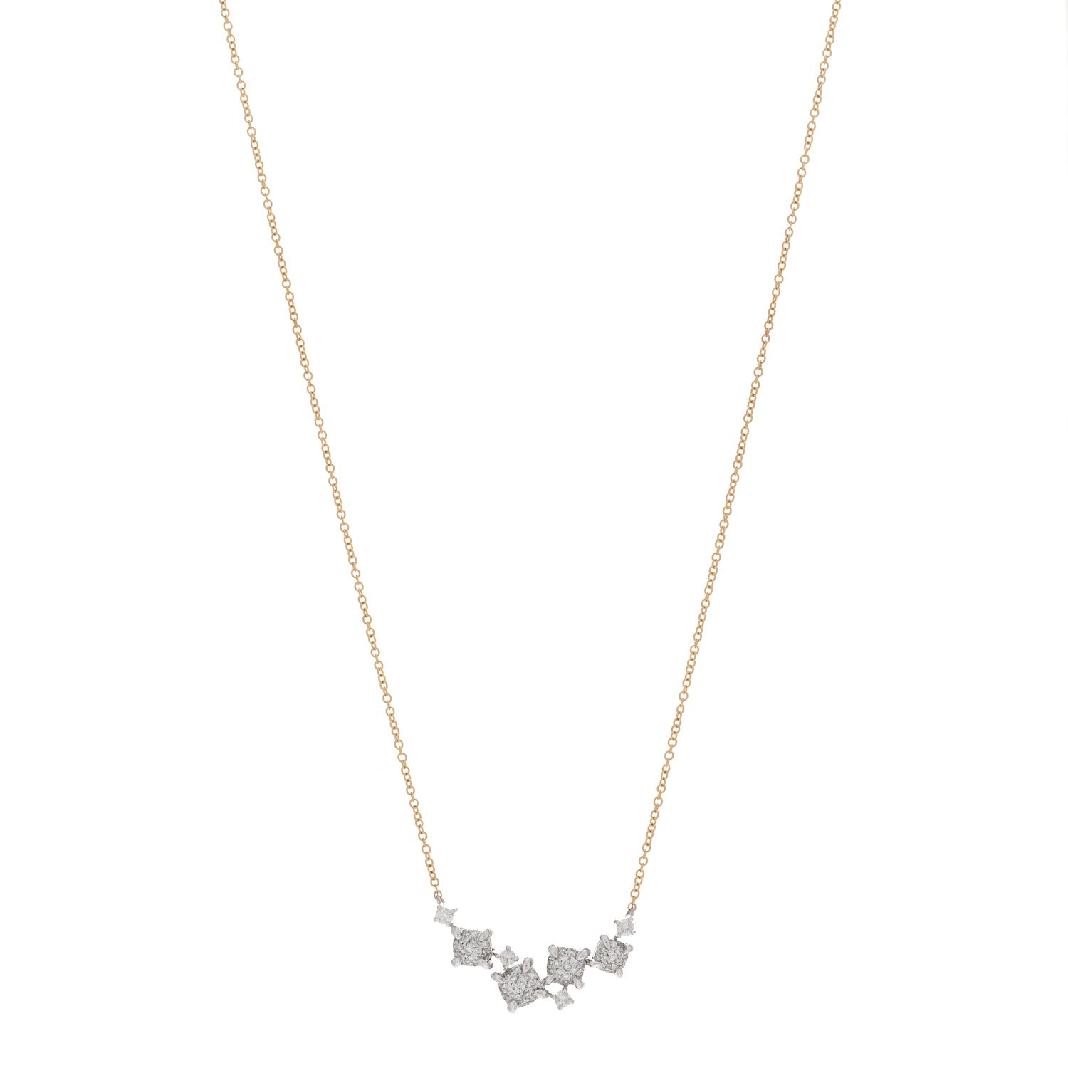 David Yurman 18K Yellow White Gold Diamond Precious Chatelaine Necklace 1 of 4