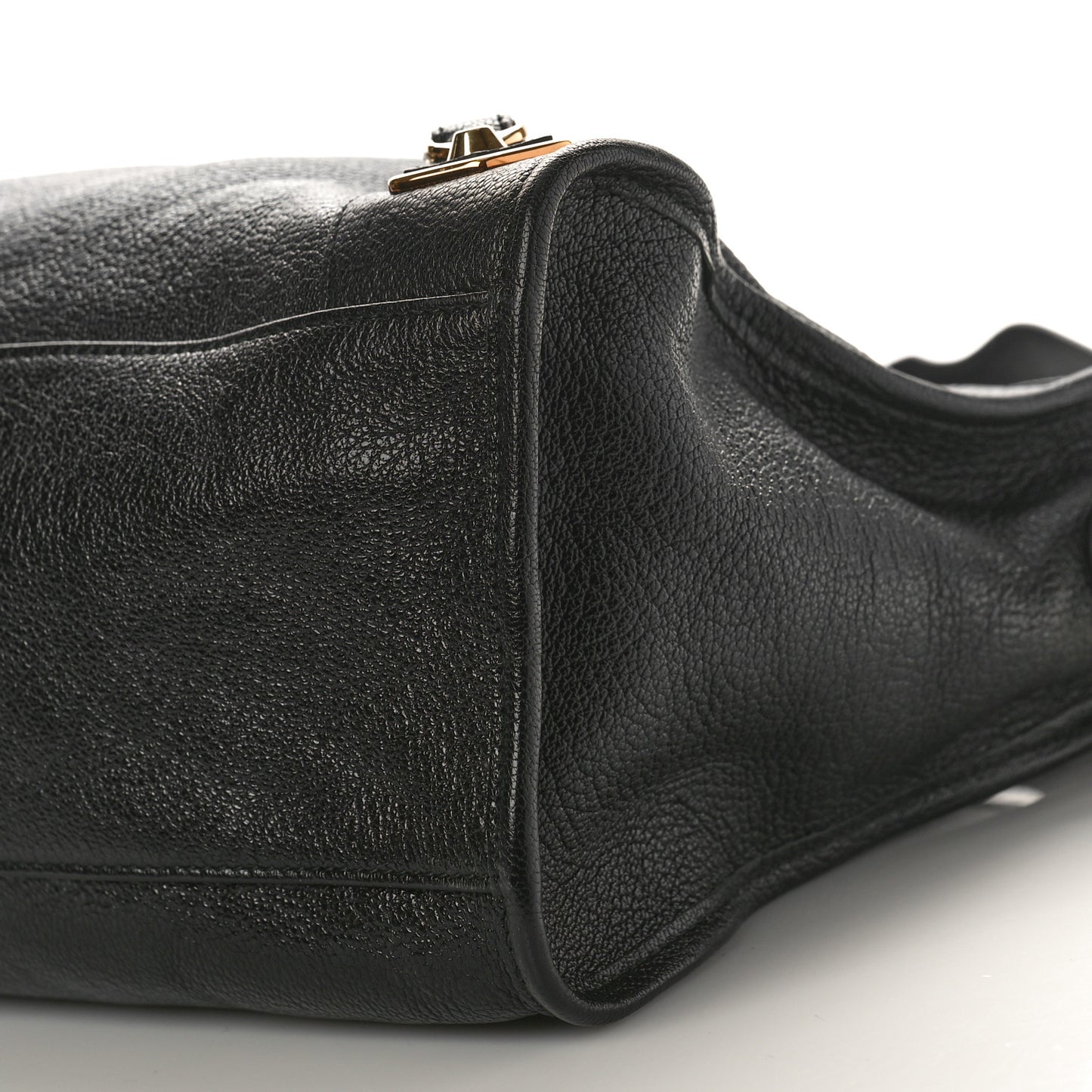 Chevre Gold Metallic Edge Hardware City Black
