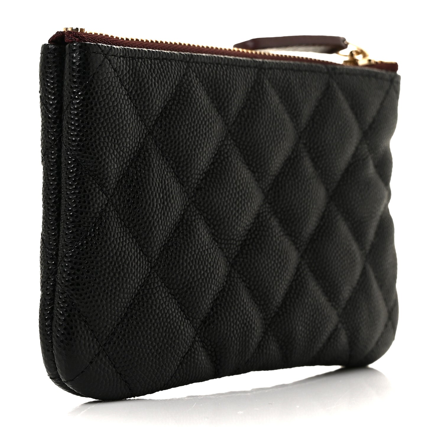 Caviar Quilted Small Cosmetic Case Black