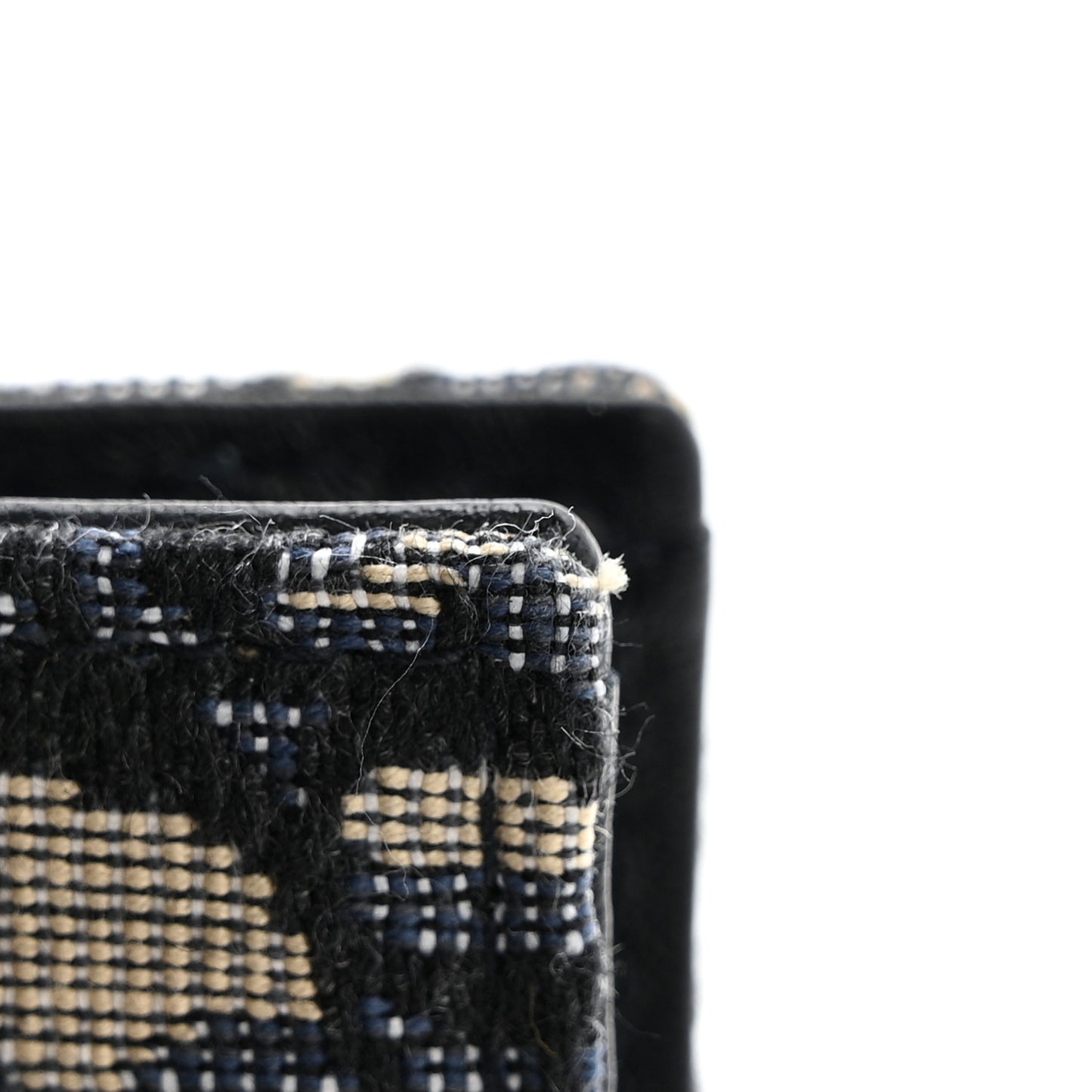 Oblique Saddle Card Holder Blue
