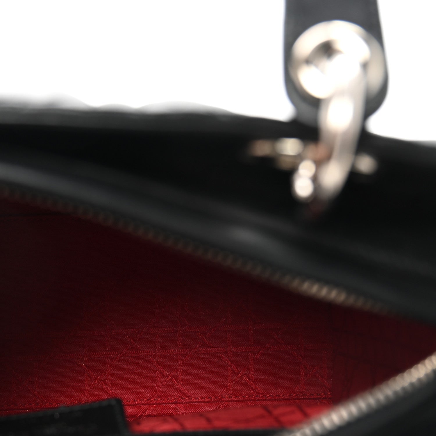 Christian Dior Lambskin Cannage Medium Lady Dior Black 5 of 9