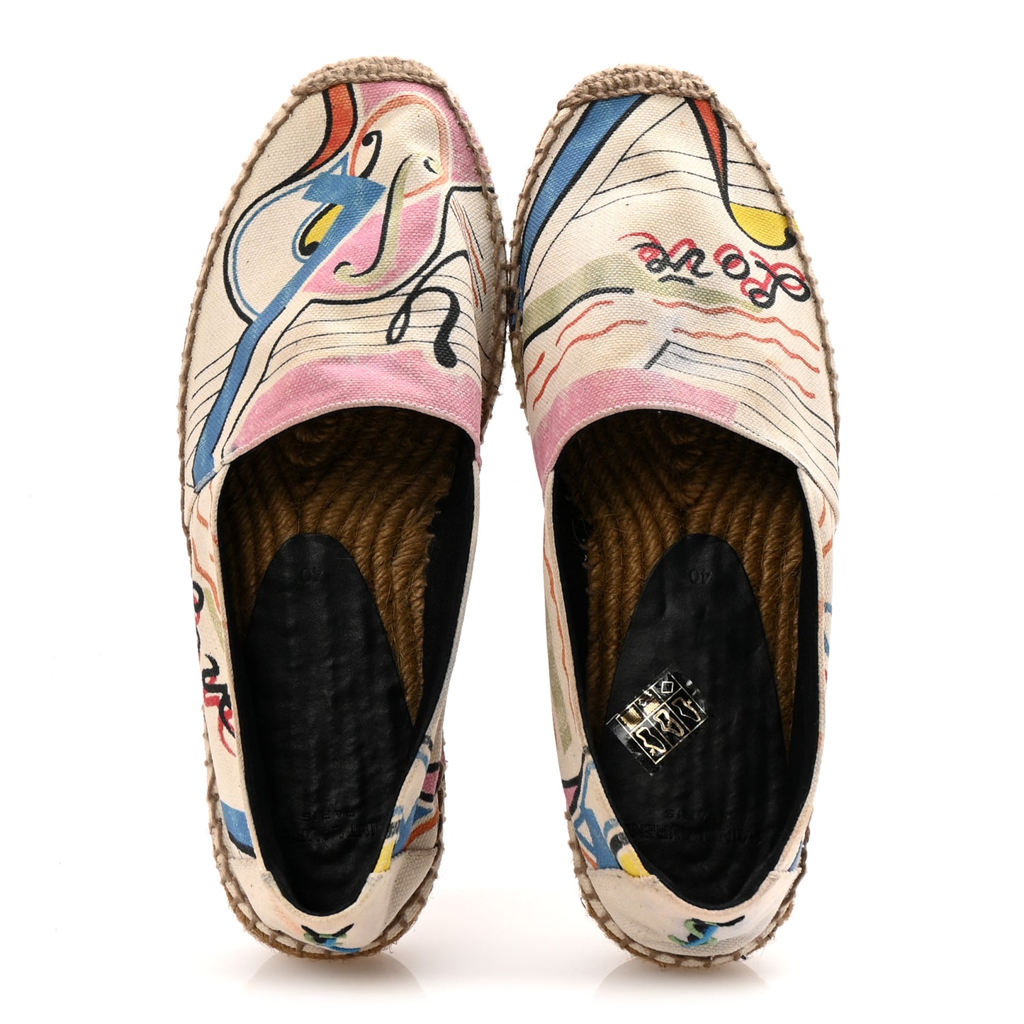 Canvas Perseo Logo Embroidered Espadrilles 40 Multicolor