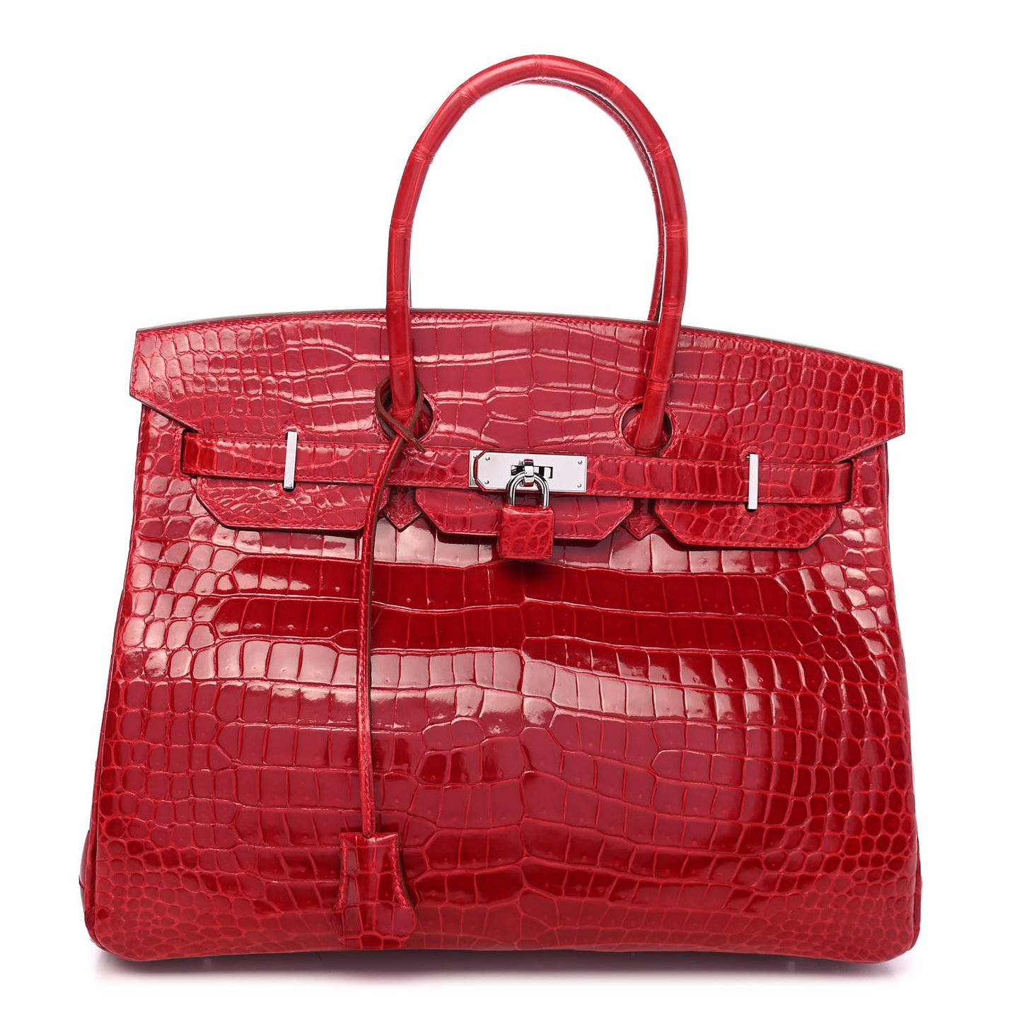 Shiny Porosus Crocodile Birkin 35 Braise