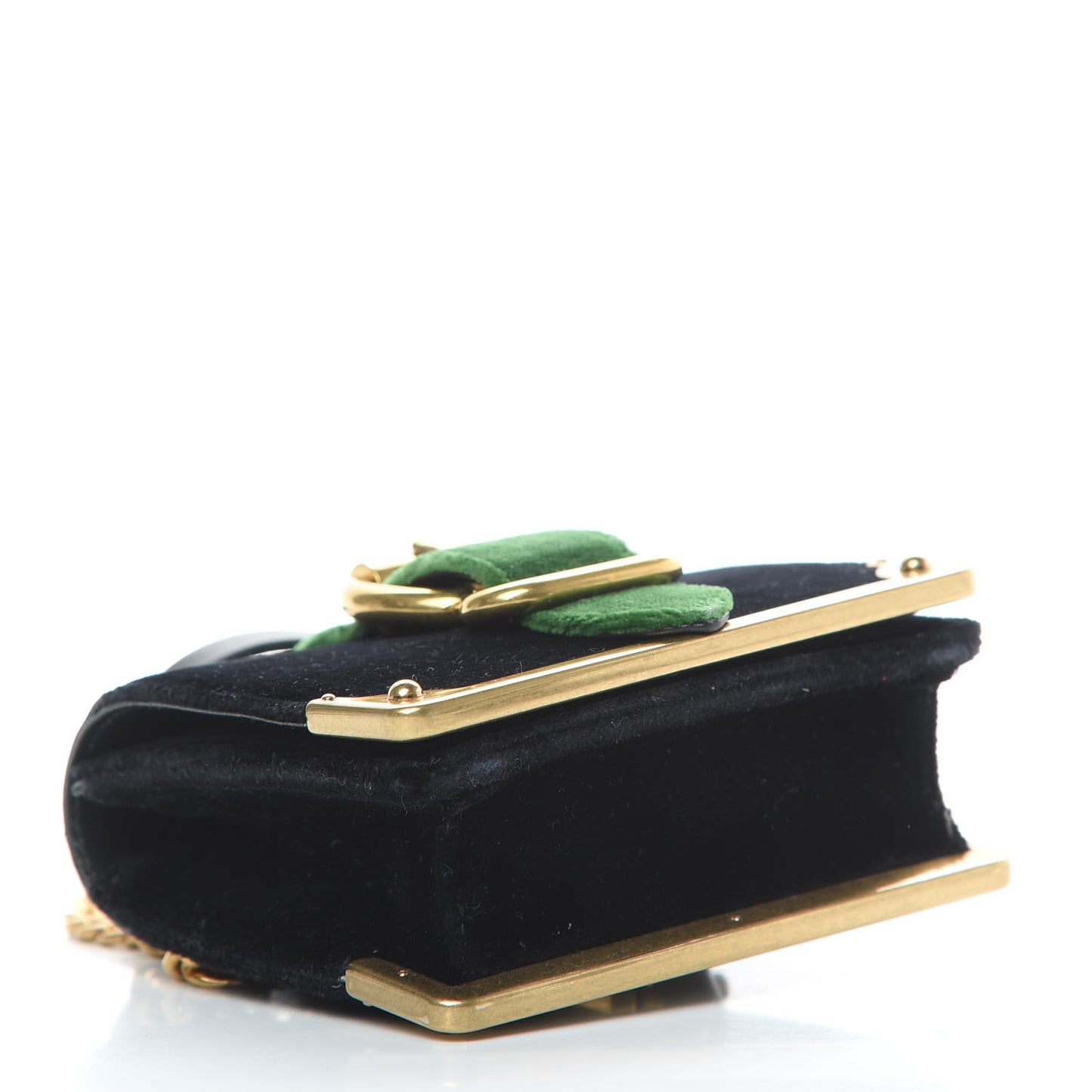 Velvet City Calfskin Micro Cahier Bag Black Alloro