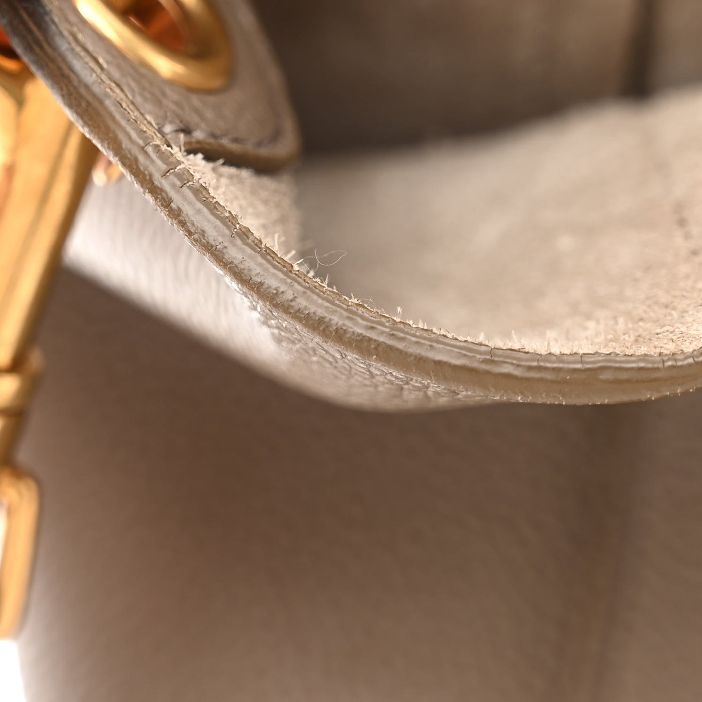 Soft Grained Calfskin Small Sangle Bucket Bag Taupe