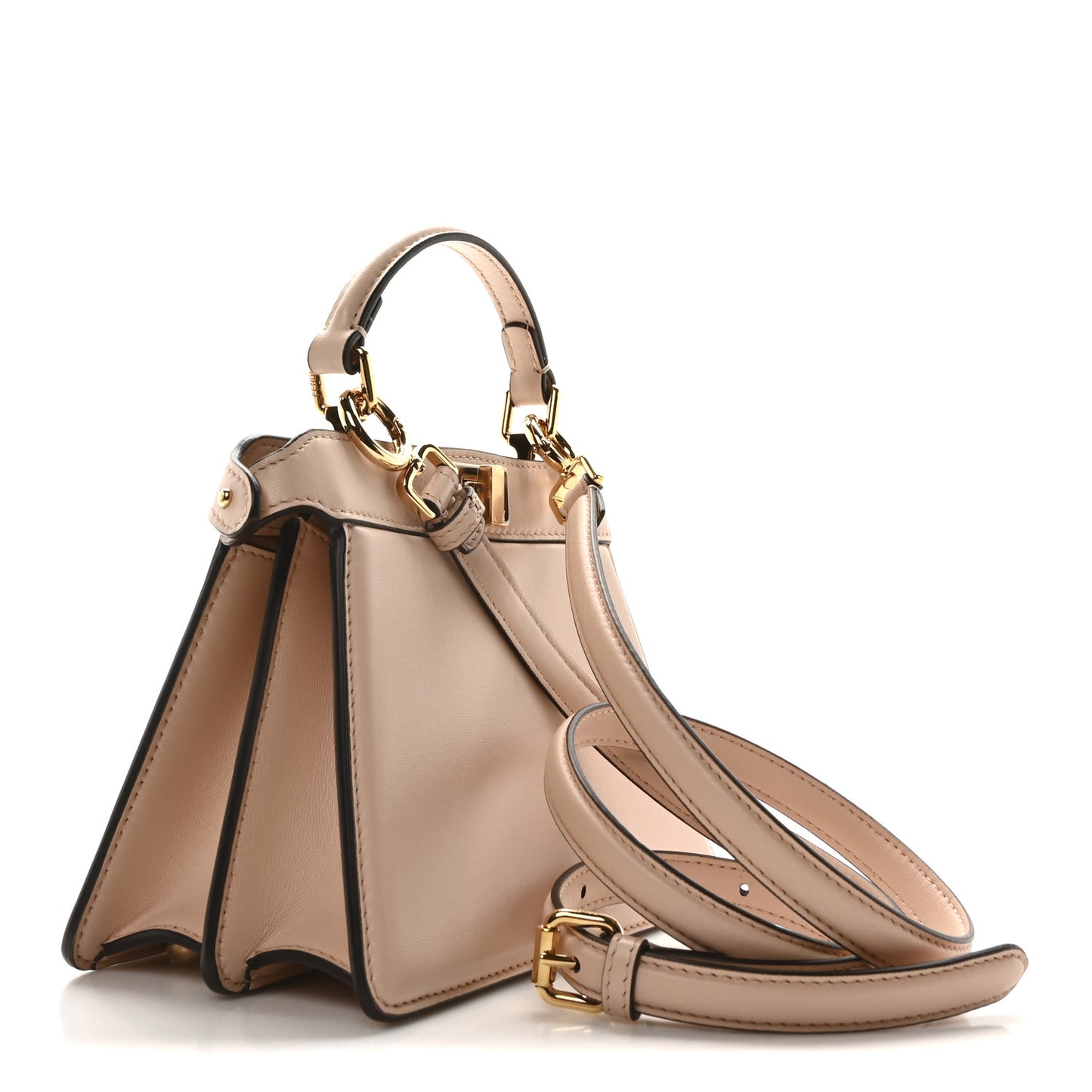 Shiny Nappa Plexiglass Petite Peekaboo I SEE U Satchel Light Rose