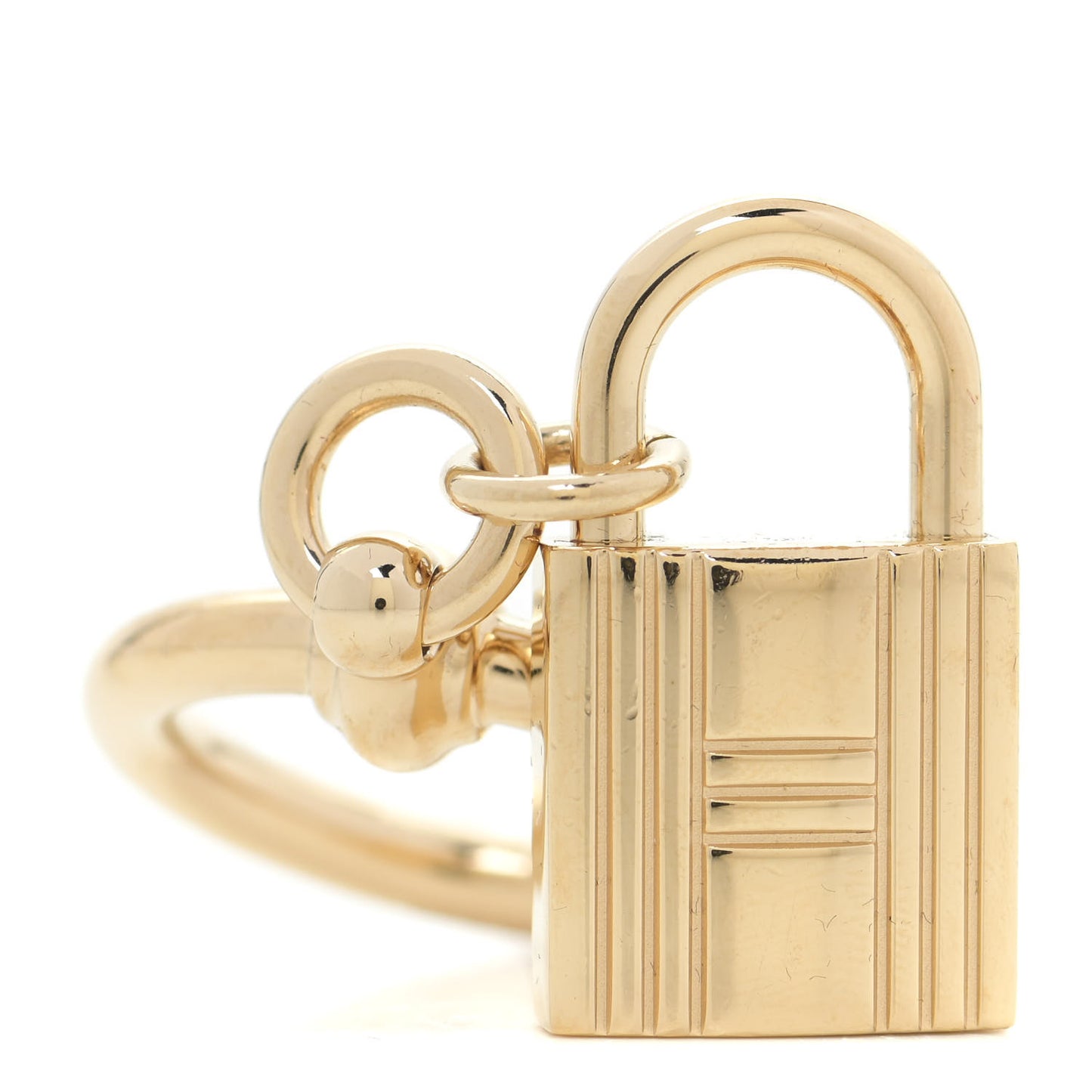 Permabrass Loop Charms Cadenas Scarf Ring Gold