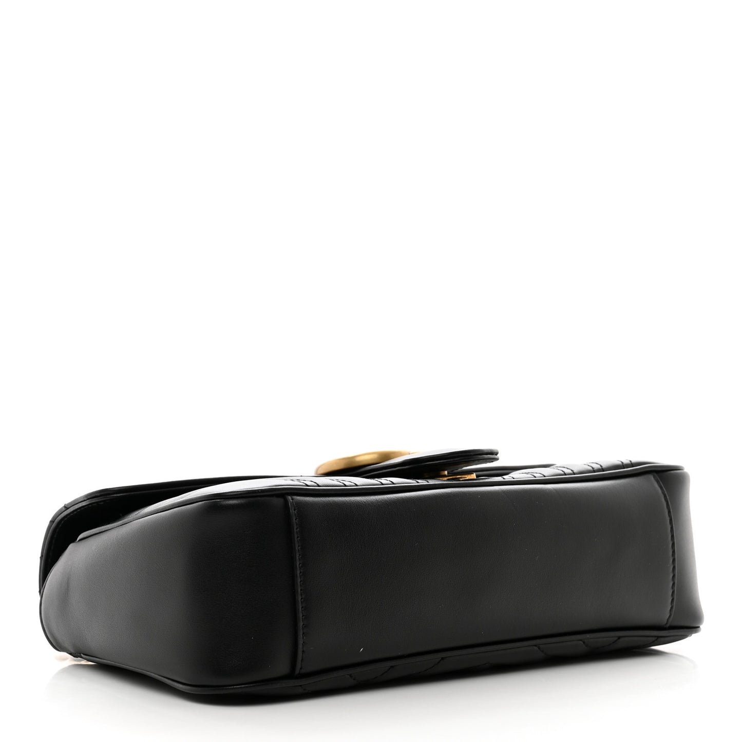 Calfskin Matelasse Small GG Marmont Shoulder Bag Black
