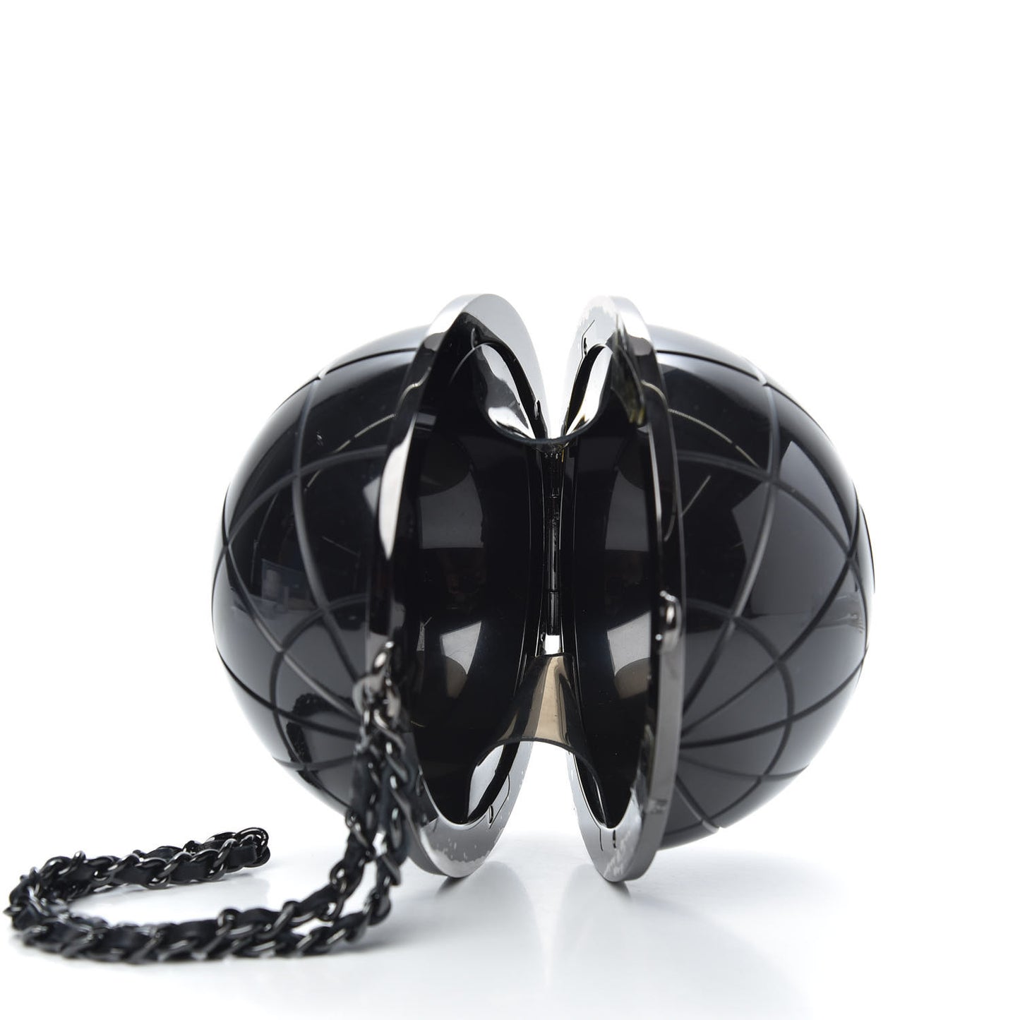 Plexiglass Around The World Clutch Black