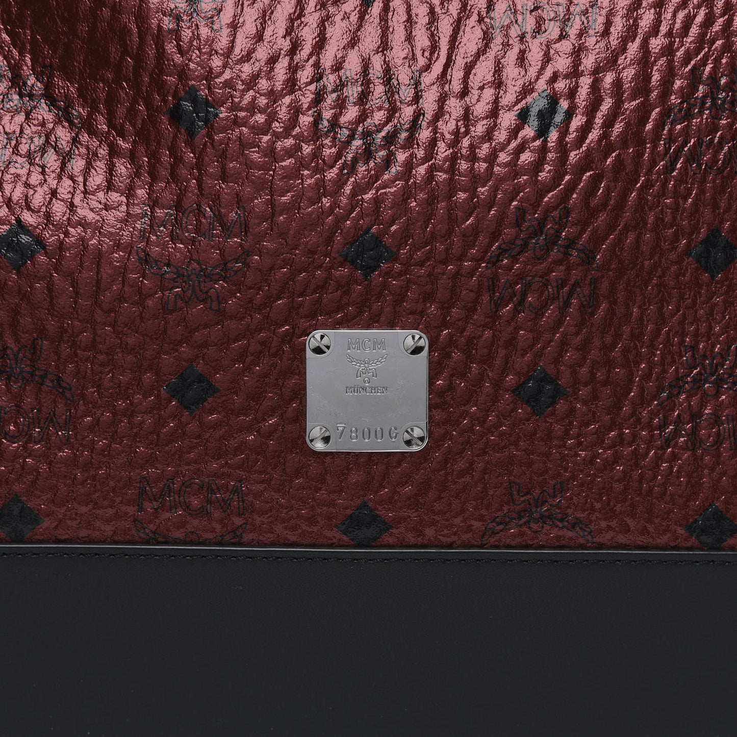 Metallic Visetos Medium Hobo Bag Scooter Red