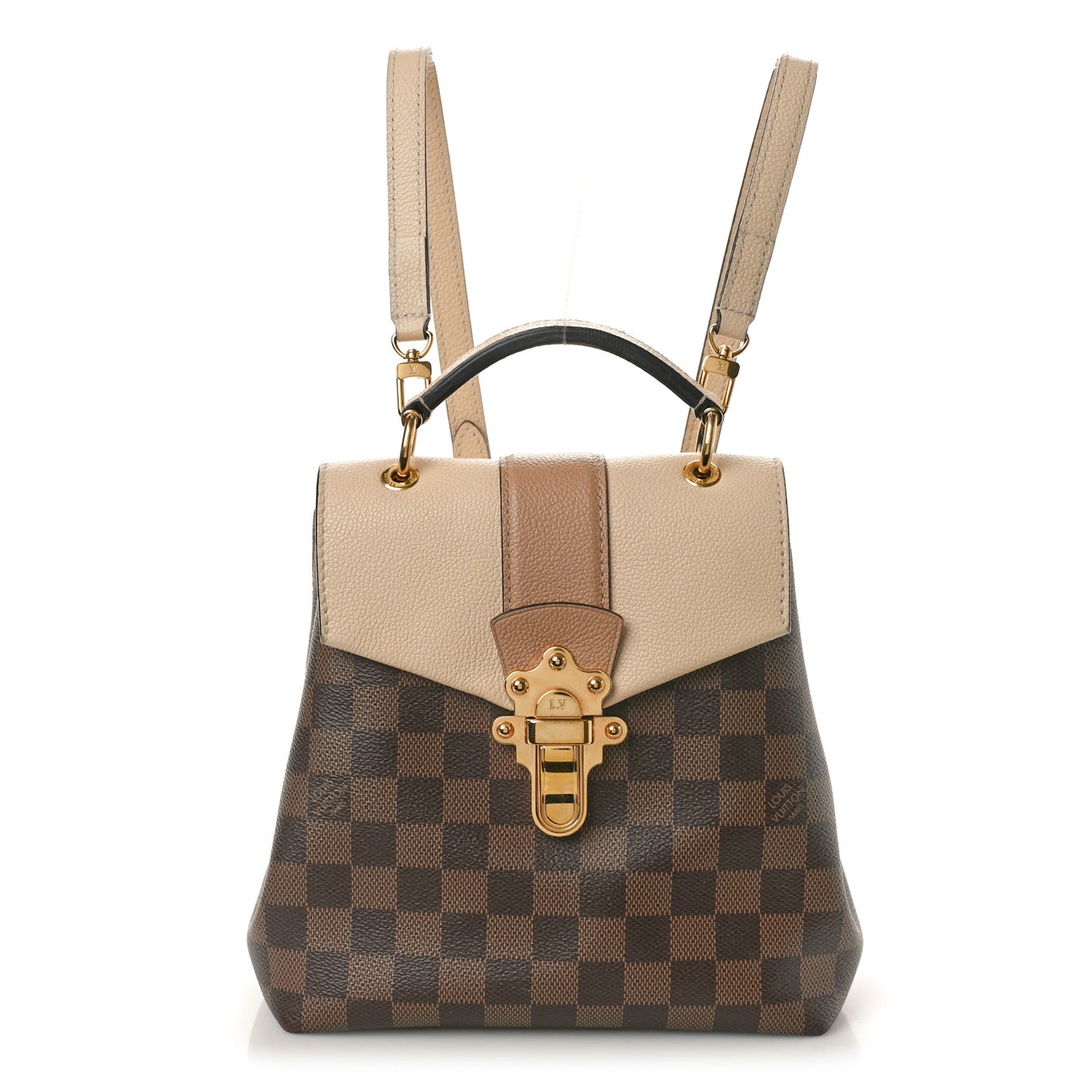 Damier Ebene Clapton Backpack Creme