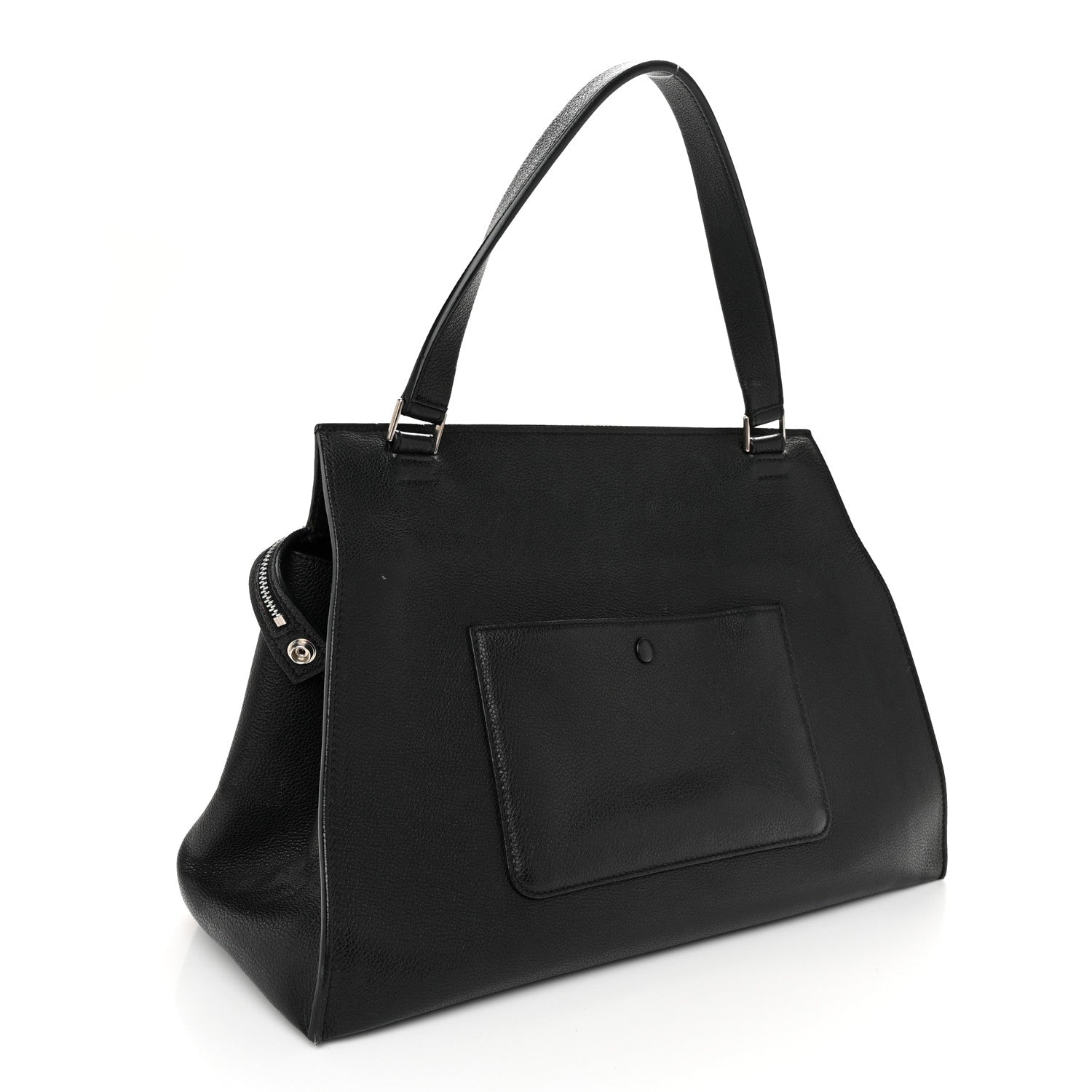 Celine Grained Calfskin Medium Edge Shoulder Bag Black 3 of 12