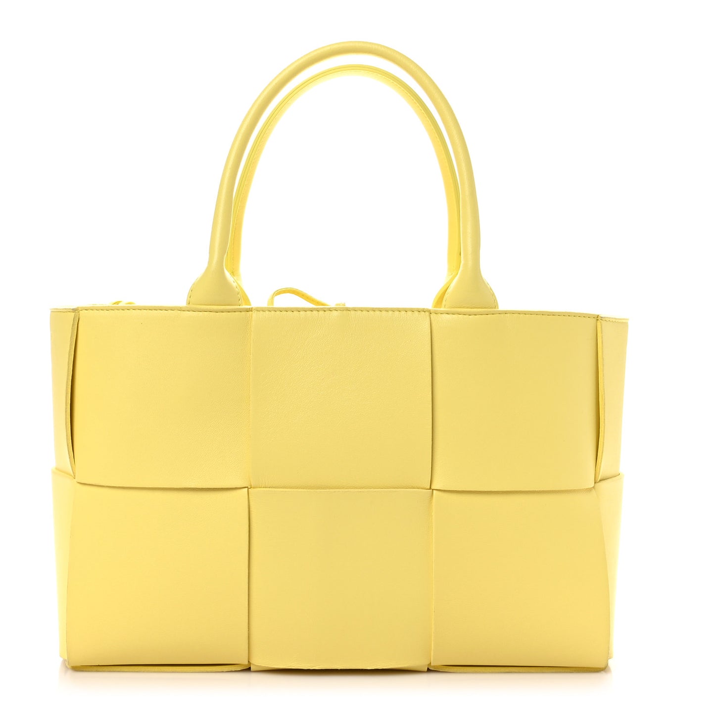 Nappa Maxi Intrecciato Small Arco Tote Yellow