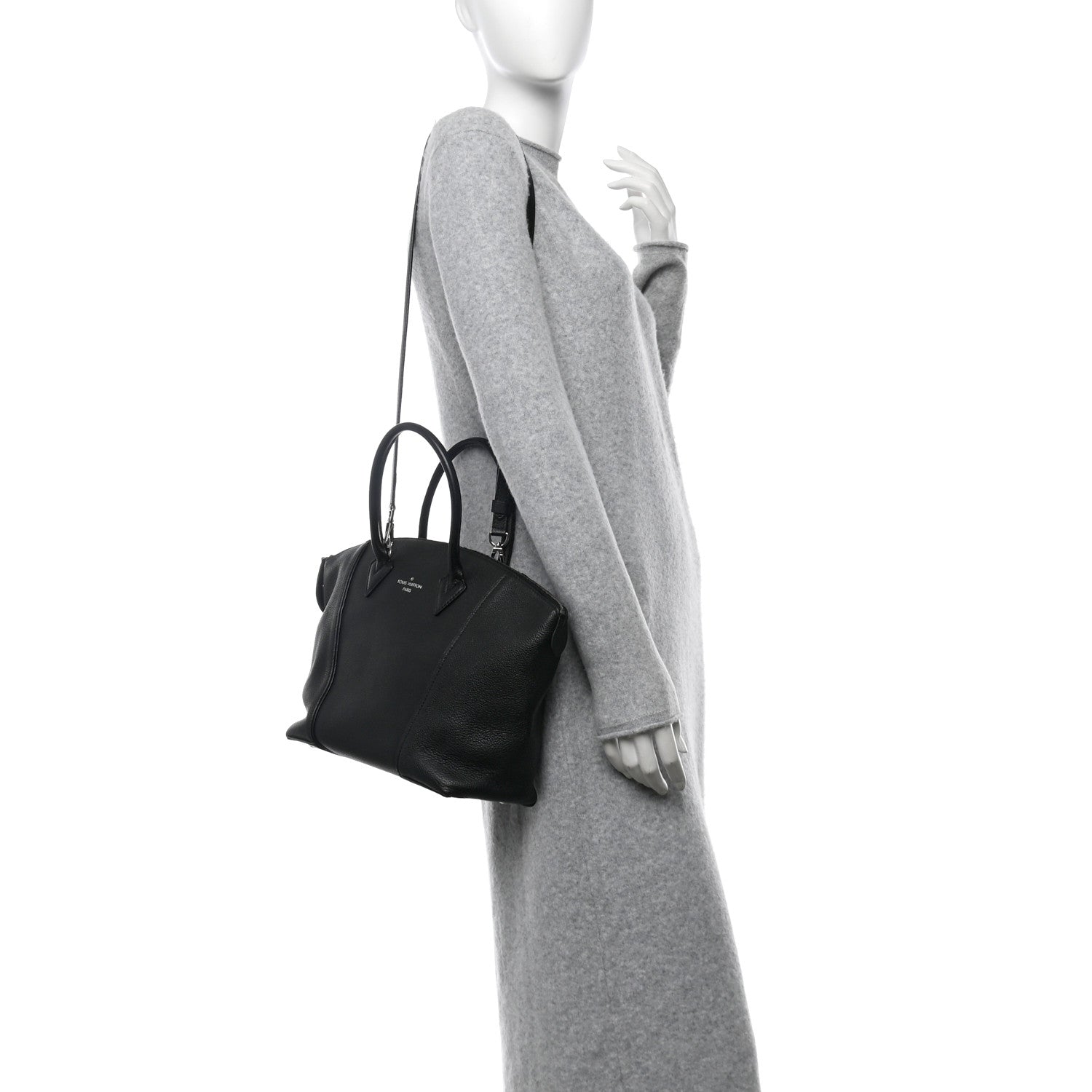 Louis Vuitton Veau Cachemire Soft Lockit PM Black 2 of 13