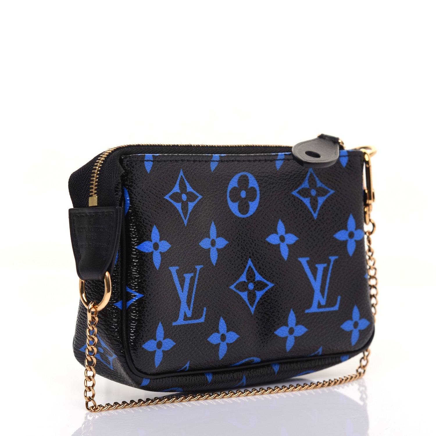 Louis Vuitton Colored Monogram Mini Pochette Accessories Blue Black 3 of 10