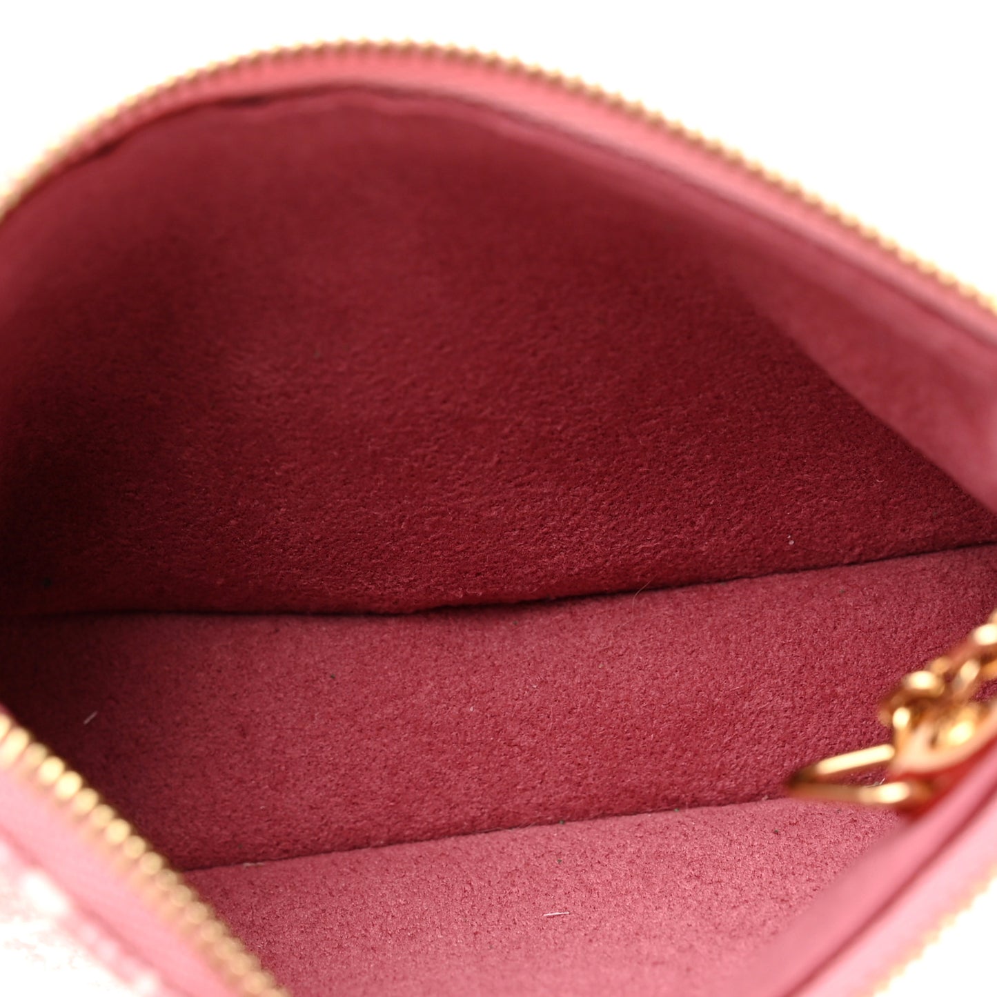 Denim Jacquard Monogram Micro Pochette Accessories Rose