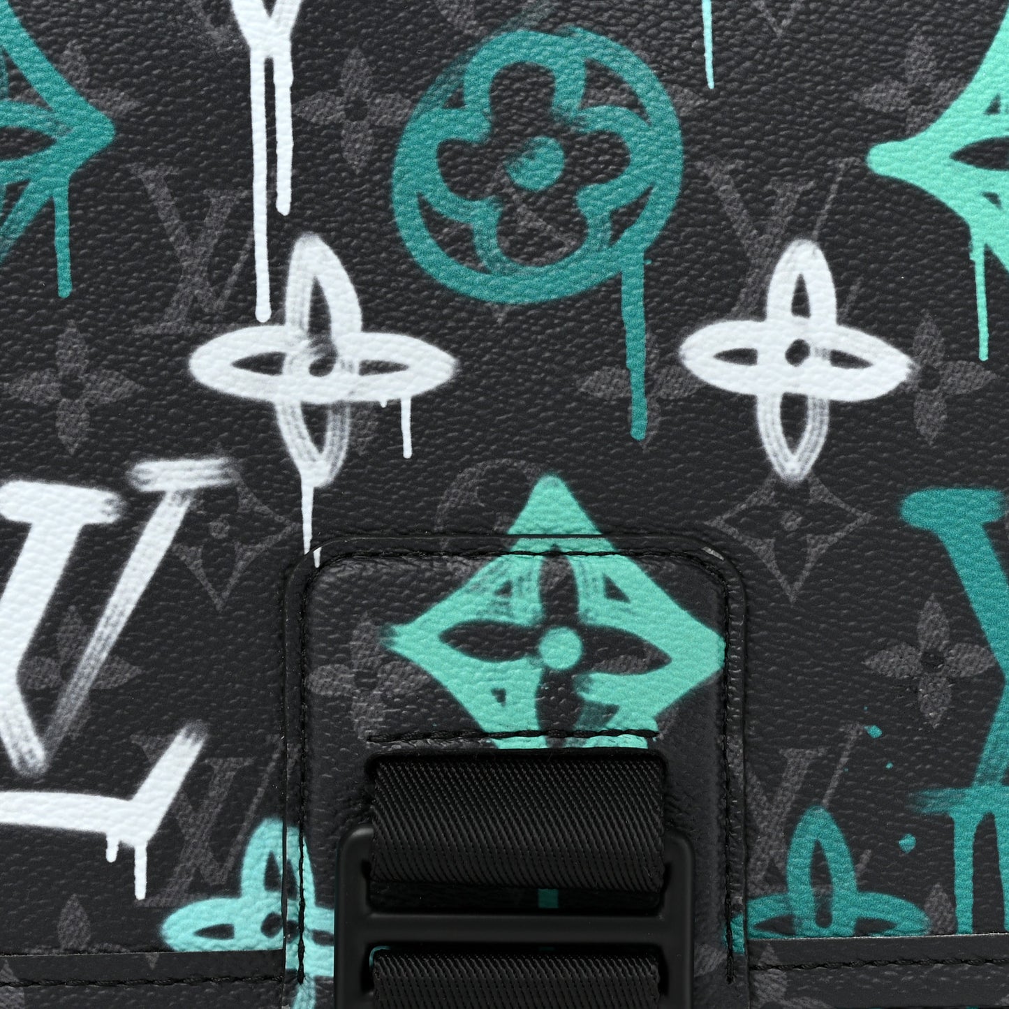 Monogram Eclipse LV Graffiti Archy Messenger MM Green Lights