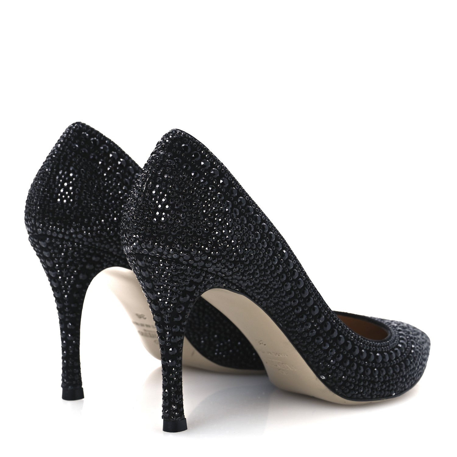 Valentino Garavani Suede Crystal Embellished  36 Black 5 of 11