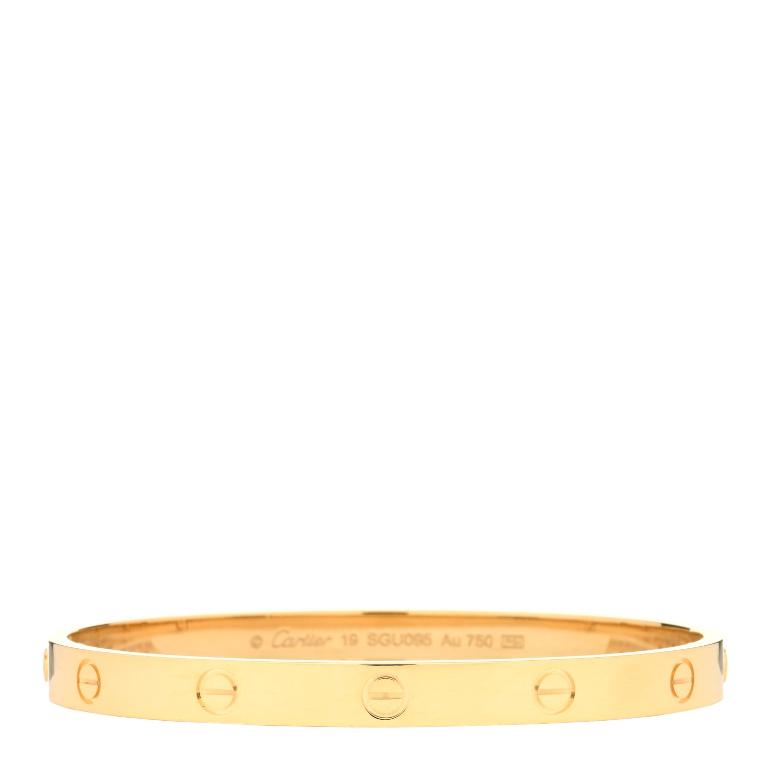 Cartier 18K Yellow Gold LOVE Bracelet 19 1 of 3