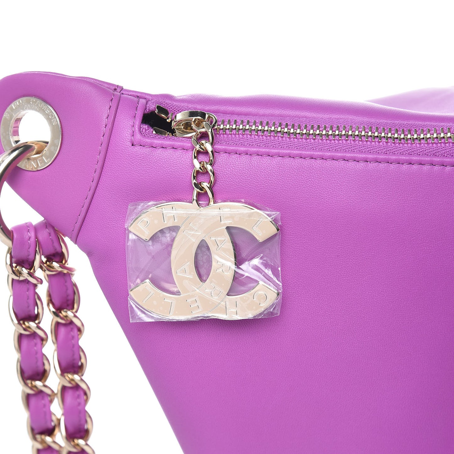 X PHARRELL WILLIAMS Lambskin Oversized Waist Belt Bag Fuchsia
