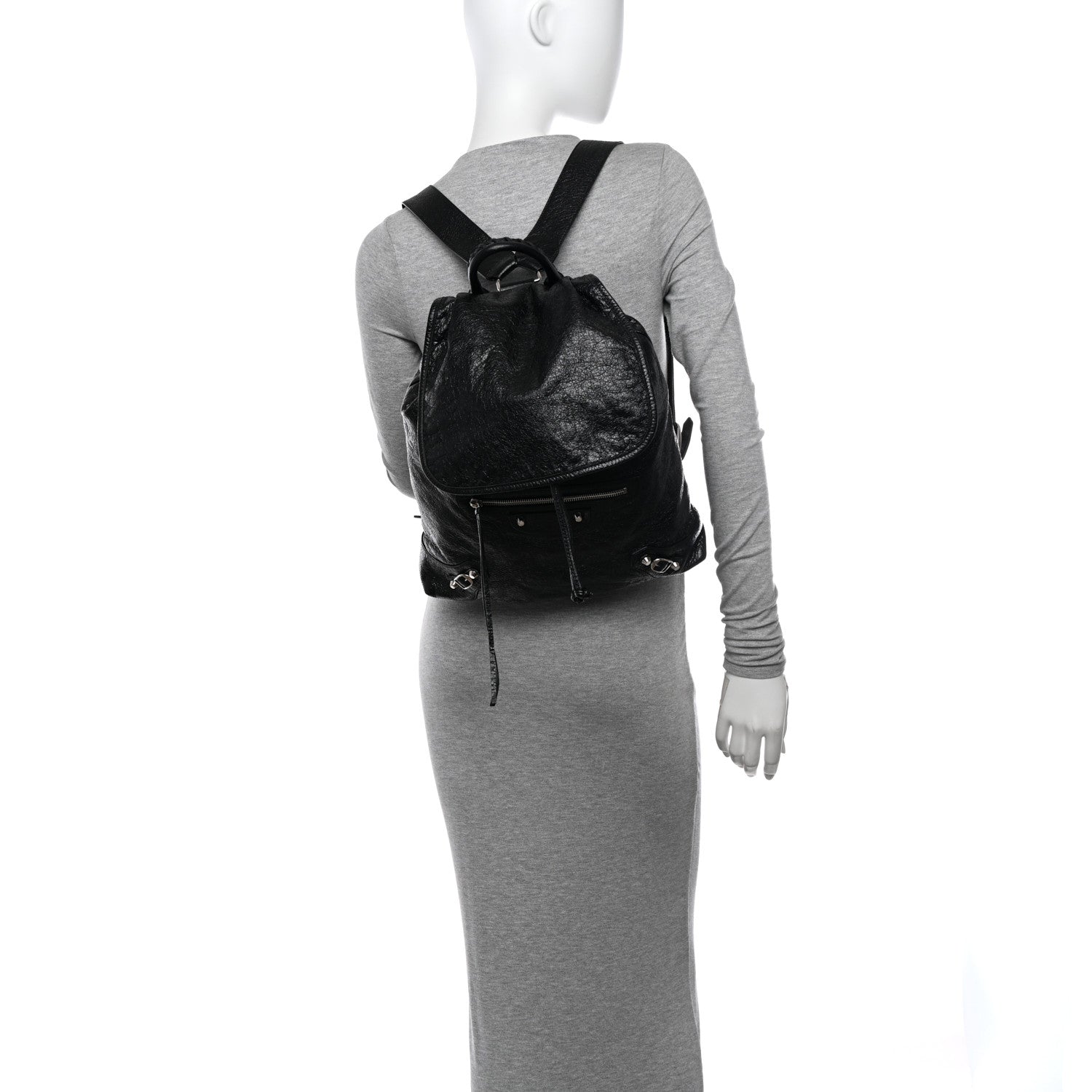 Balenciaga Agneau Classic Silver Hardware S Traveler Backpack Black 2 of 10