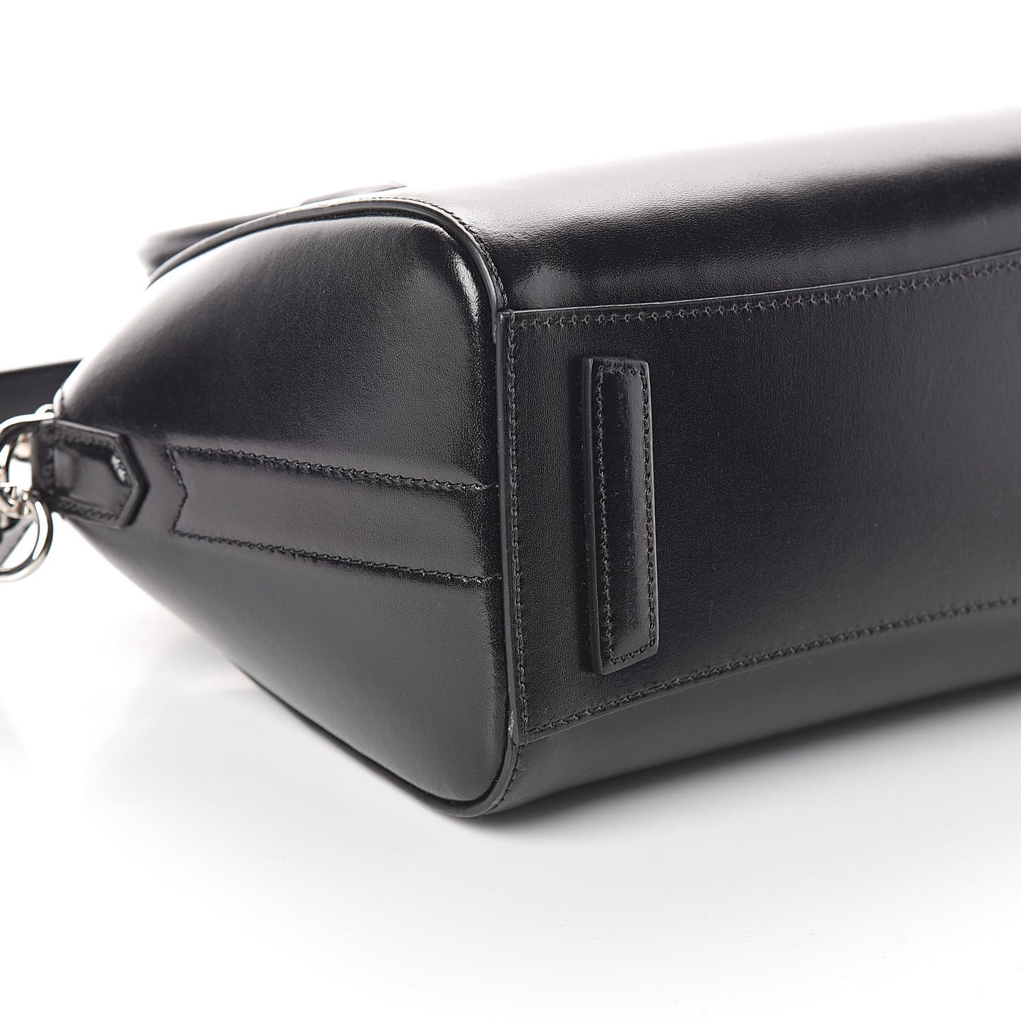 Shiny Lord Calfskin Mini Antigona Black