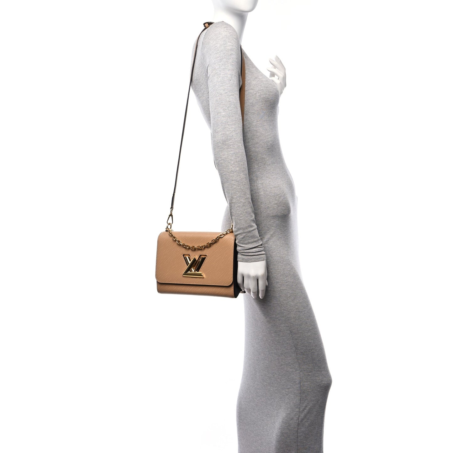 Epi Twist Shoulder Bag MM Camel