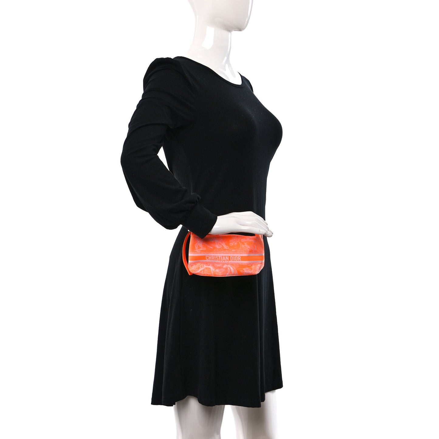 Technical Fabric Toile De Jouy DiorTravel Nomad Pouch Orange