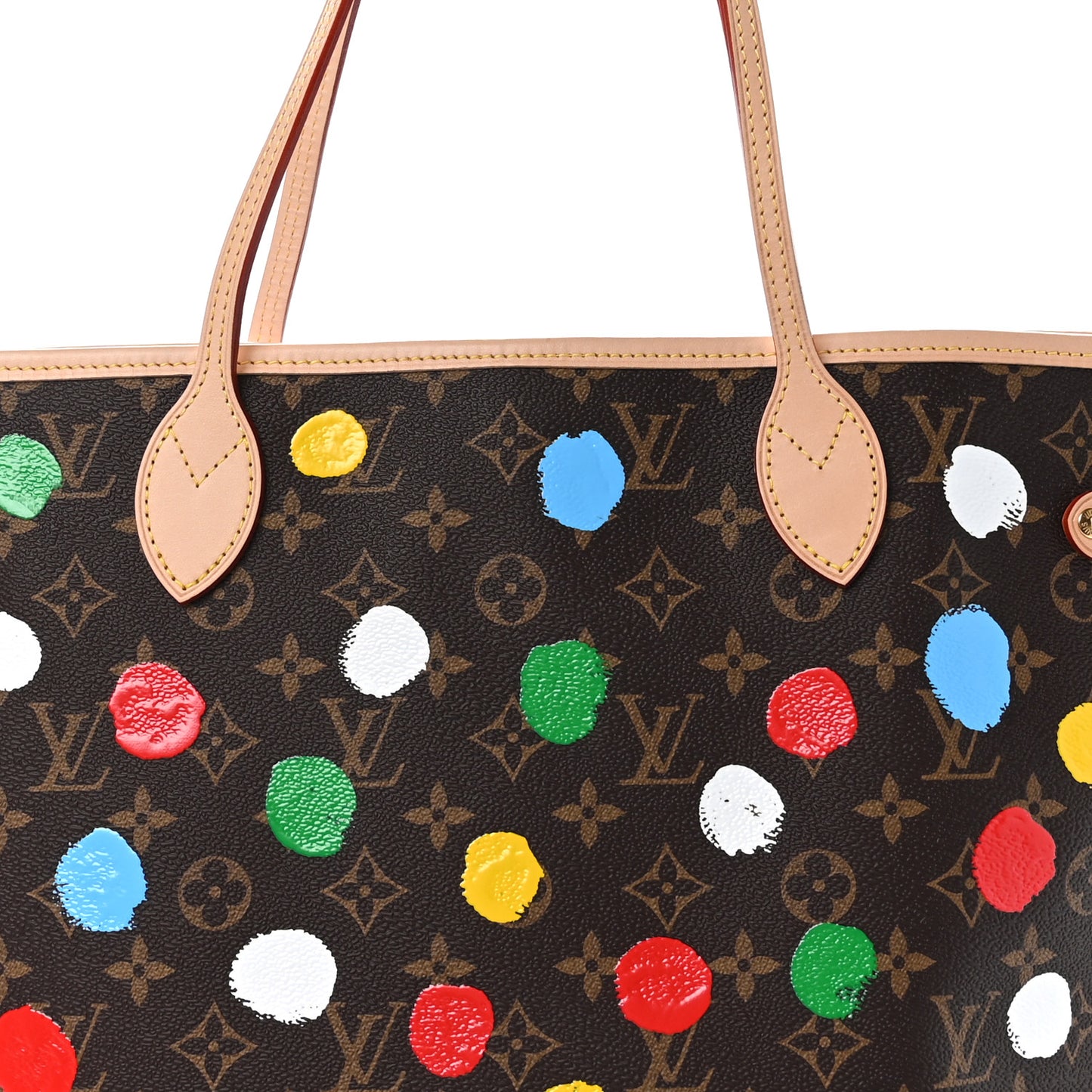 LV X YK Monogram Dots Neverfull MM