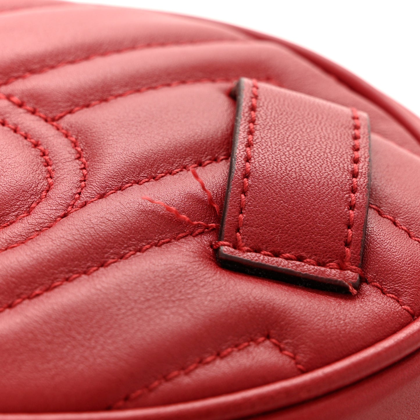 Calfskin Matelasse GG Marmont Belt Bag 85 34 Hibiscus Red